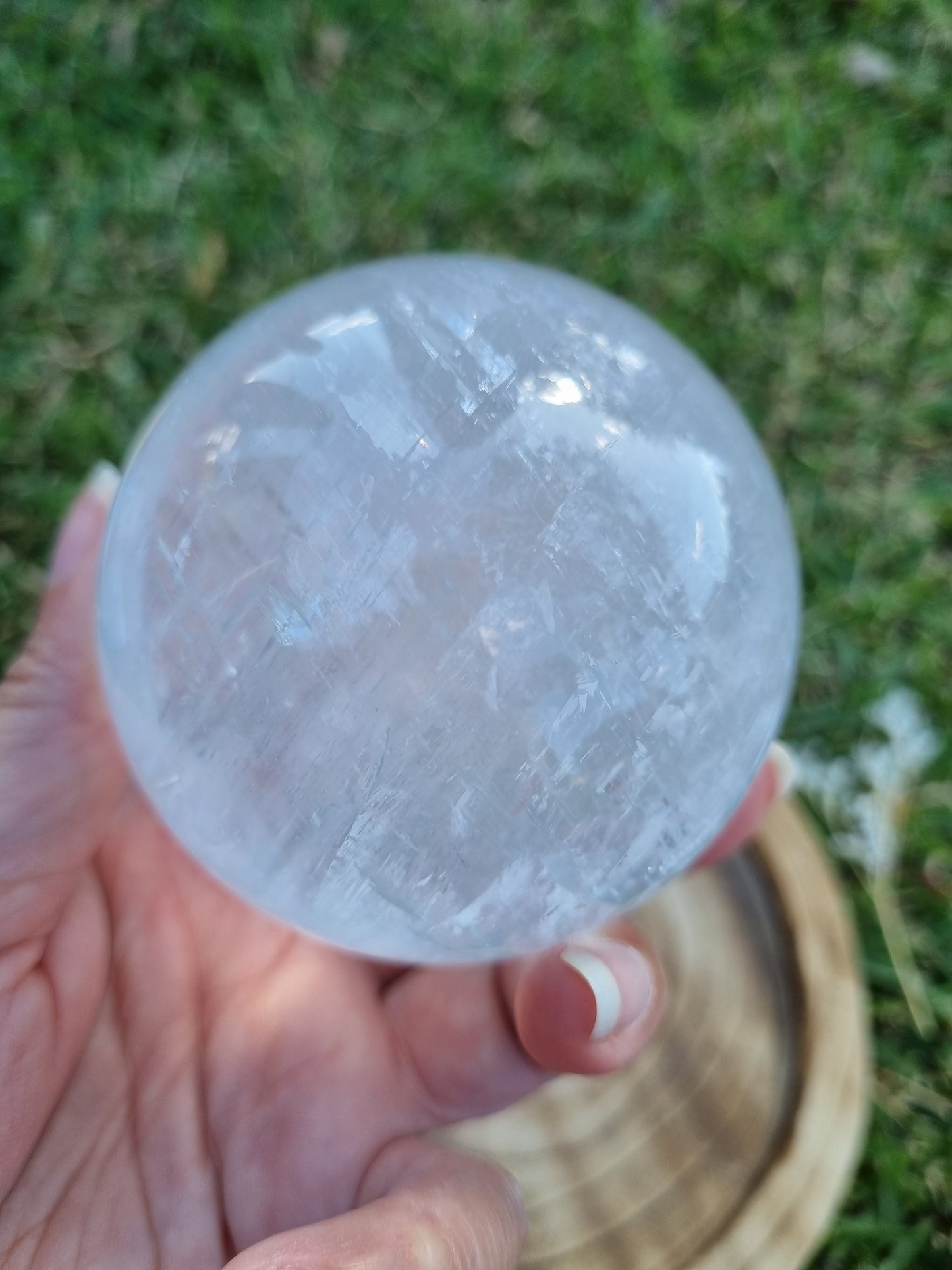 Large Optical Calcite Sphere / Crystal For Vision