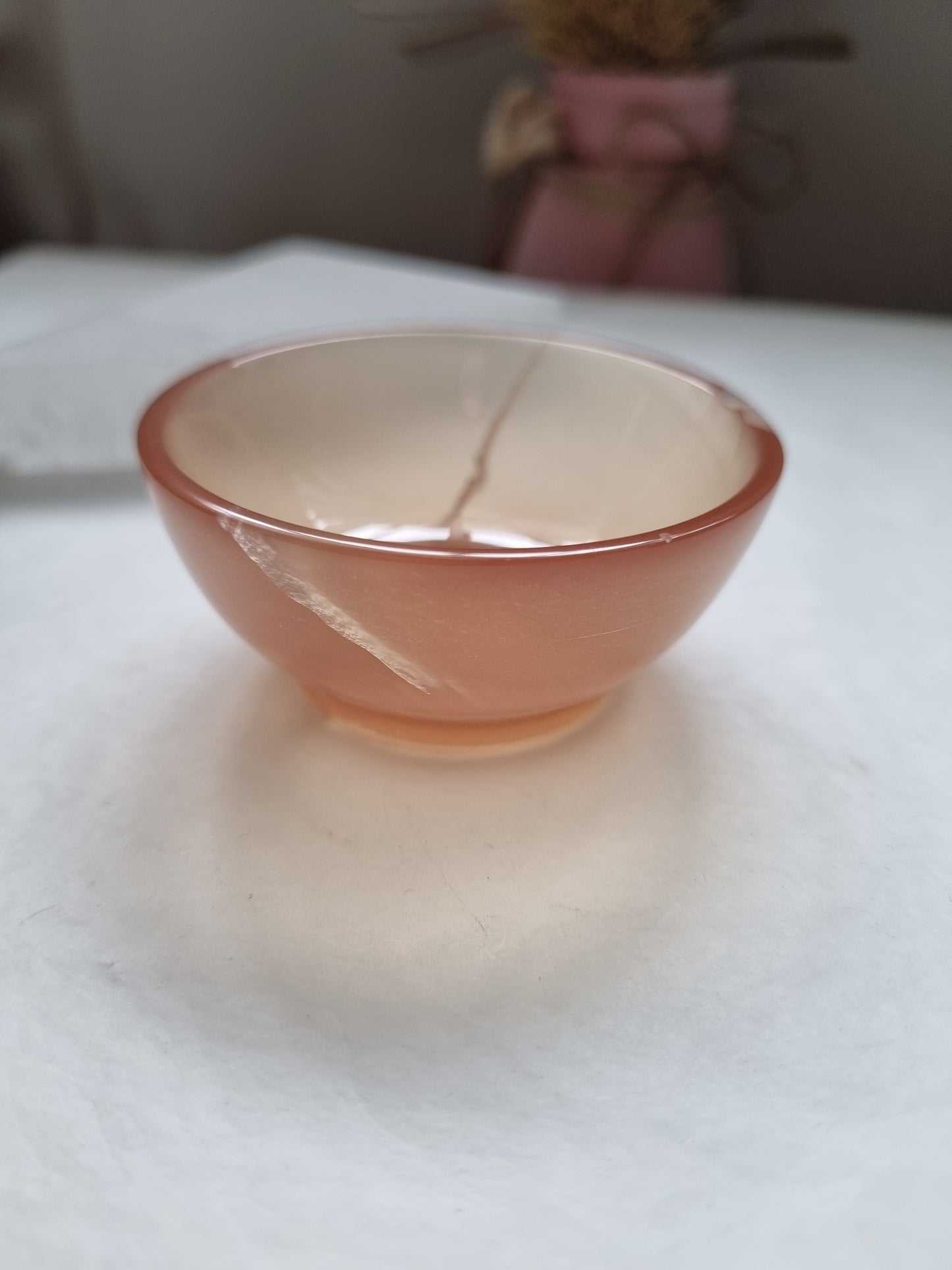 Carnealian Bowl / Trinket holder / Tumble holder / Mini Crystals bowl