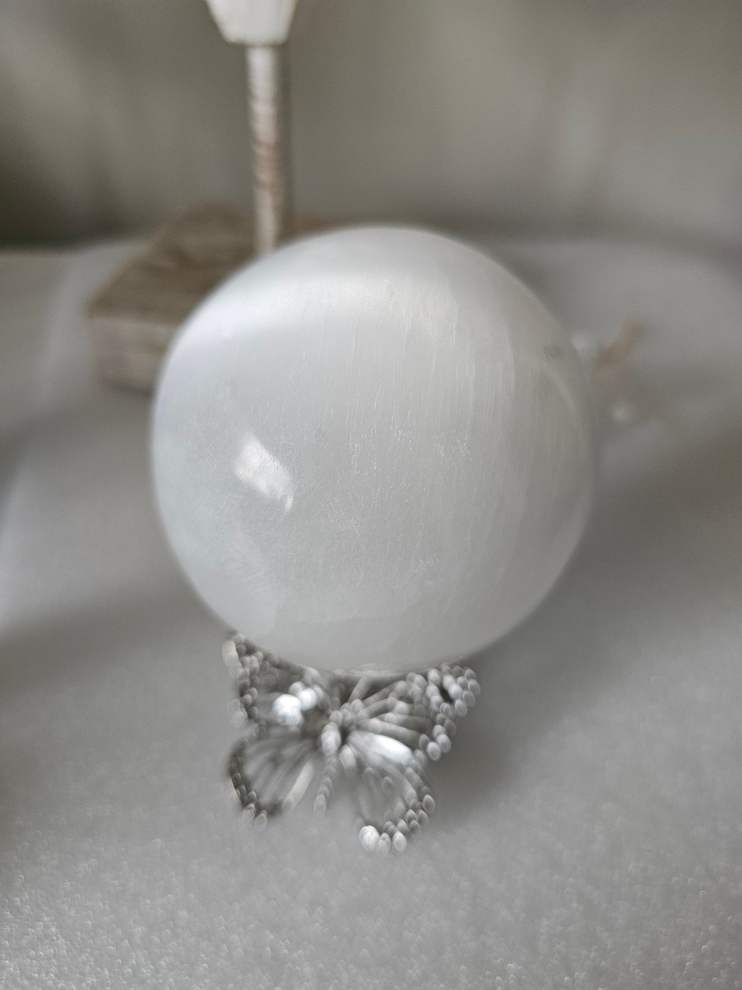 Selenite Sphere 6.5cm / Selenite Crystal Ball / Clear and Cleanse /