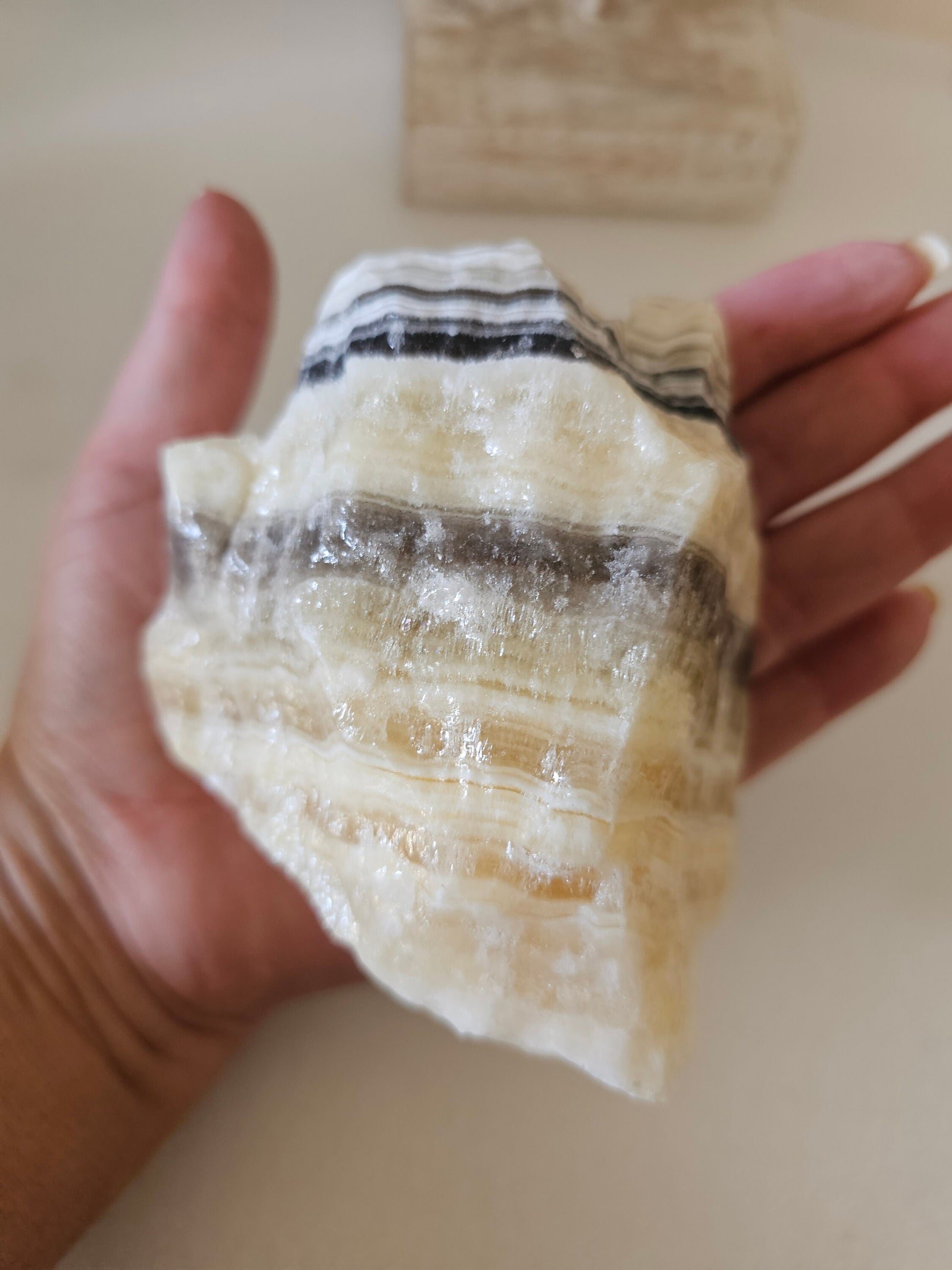 Large Raw Zebra Calcite Chunk
