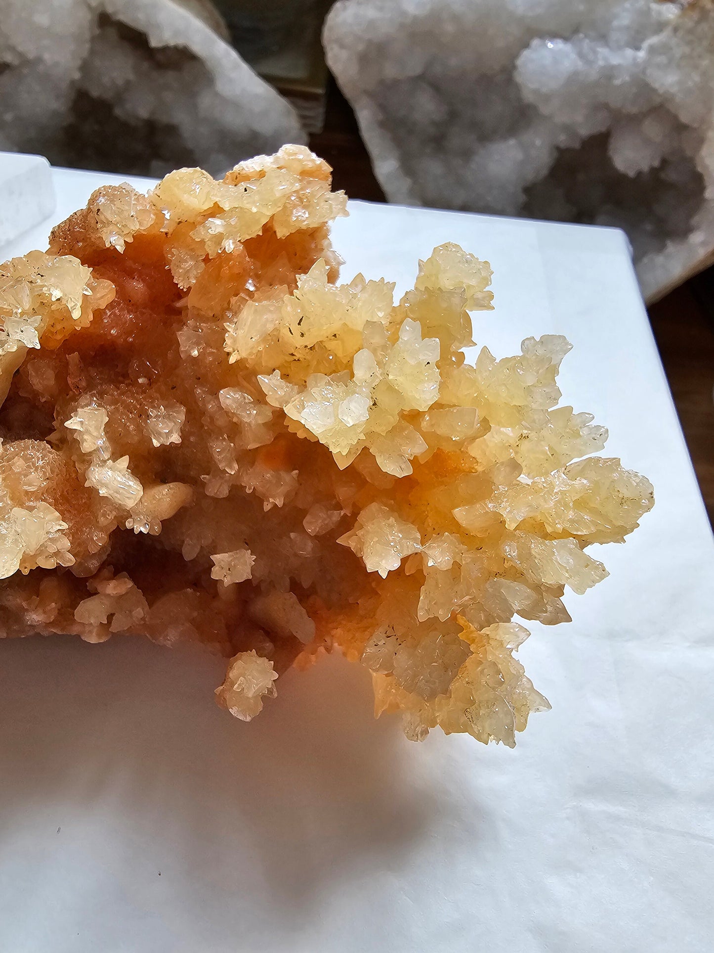 Coral Orange Calcite cluster / Onyx / Aragonite