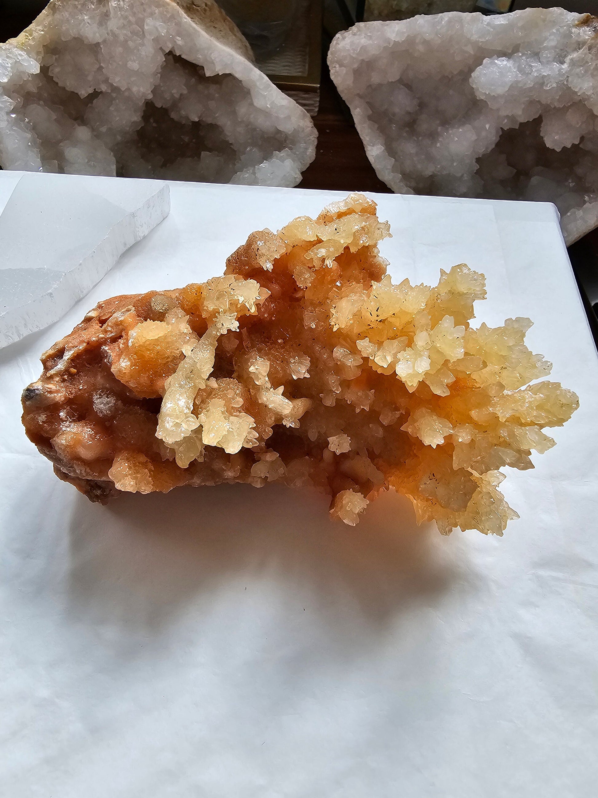 Coral Orange Calcite cluster / Onyx / Aragonite