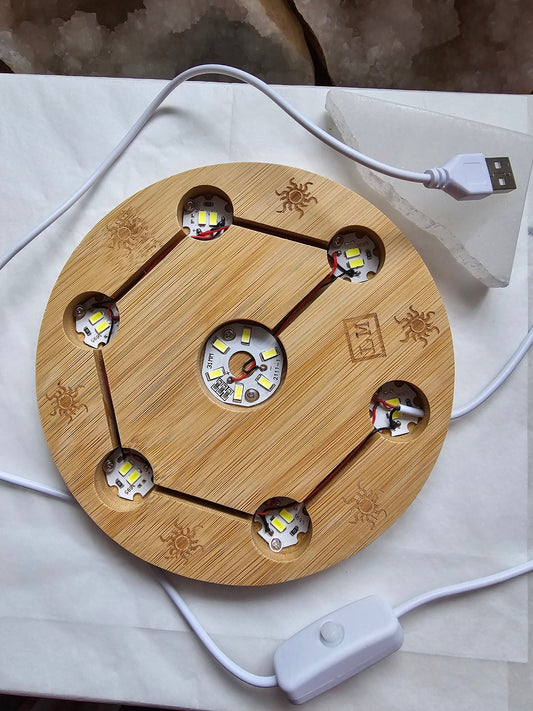 Wooden white light - 15cm diameter Sphere holder