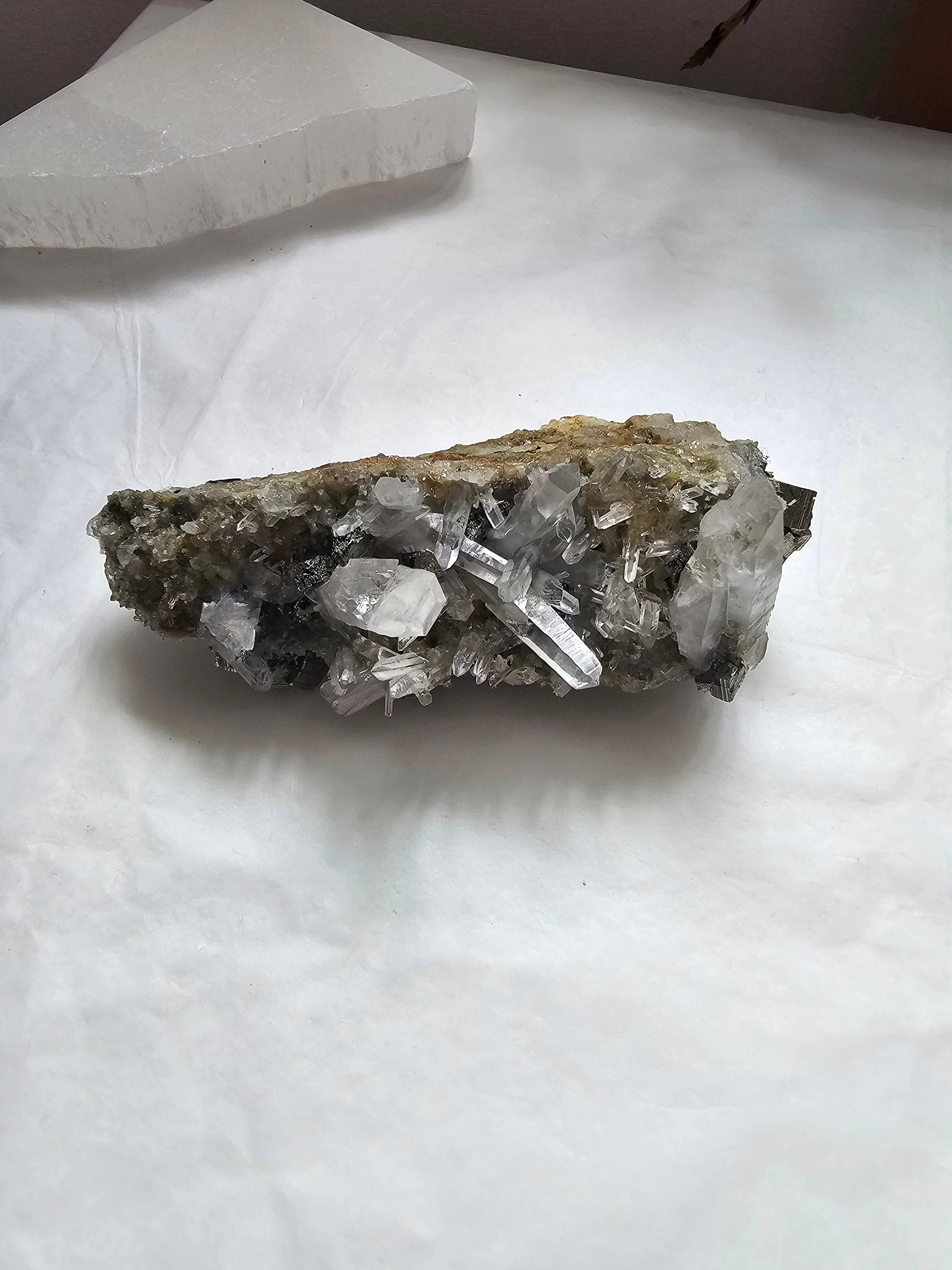 Pyrite w/ Quartz points Cluster - indonesian