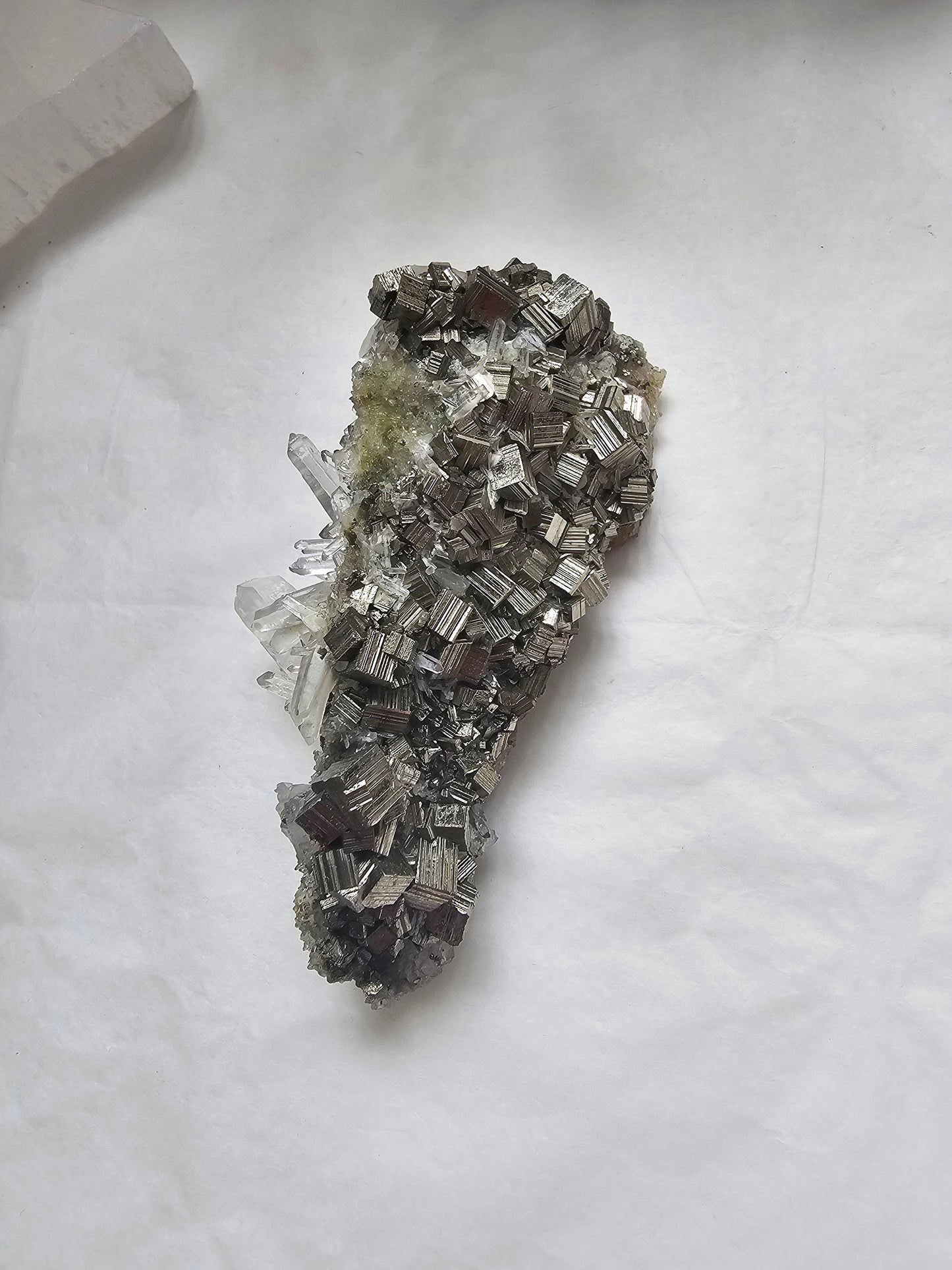 Pyrite w/ Quartz points Cluster - indonesian