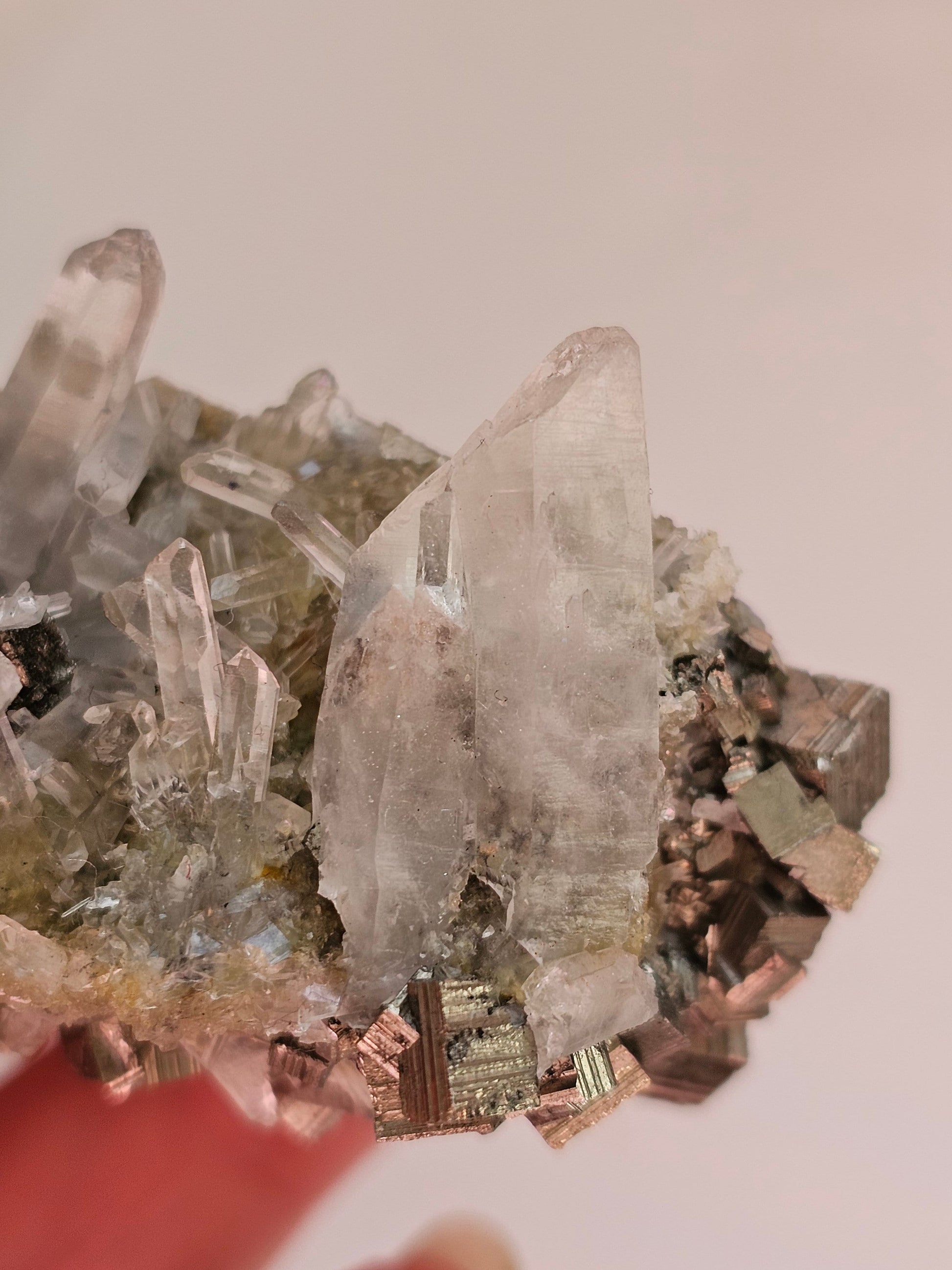 Pyrite w/ Quartz points Cluster - indonesian