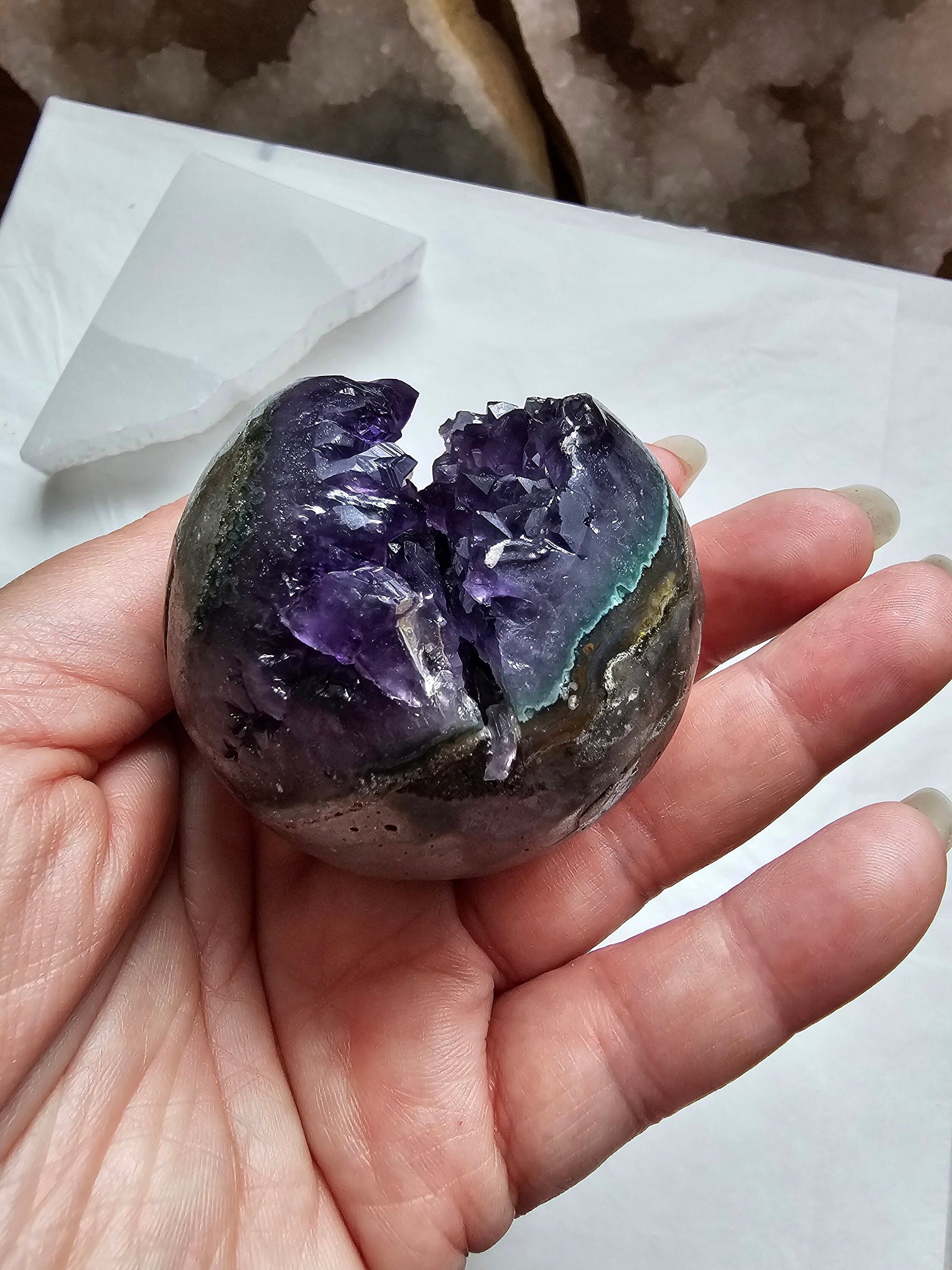 Open Amethyst sphere