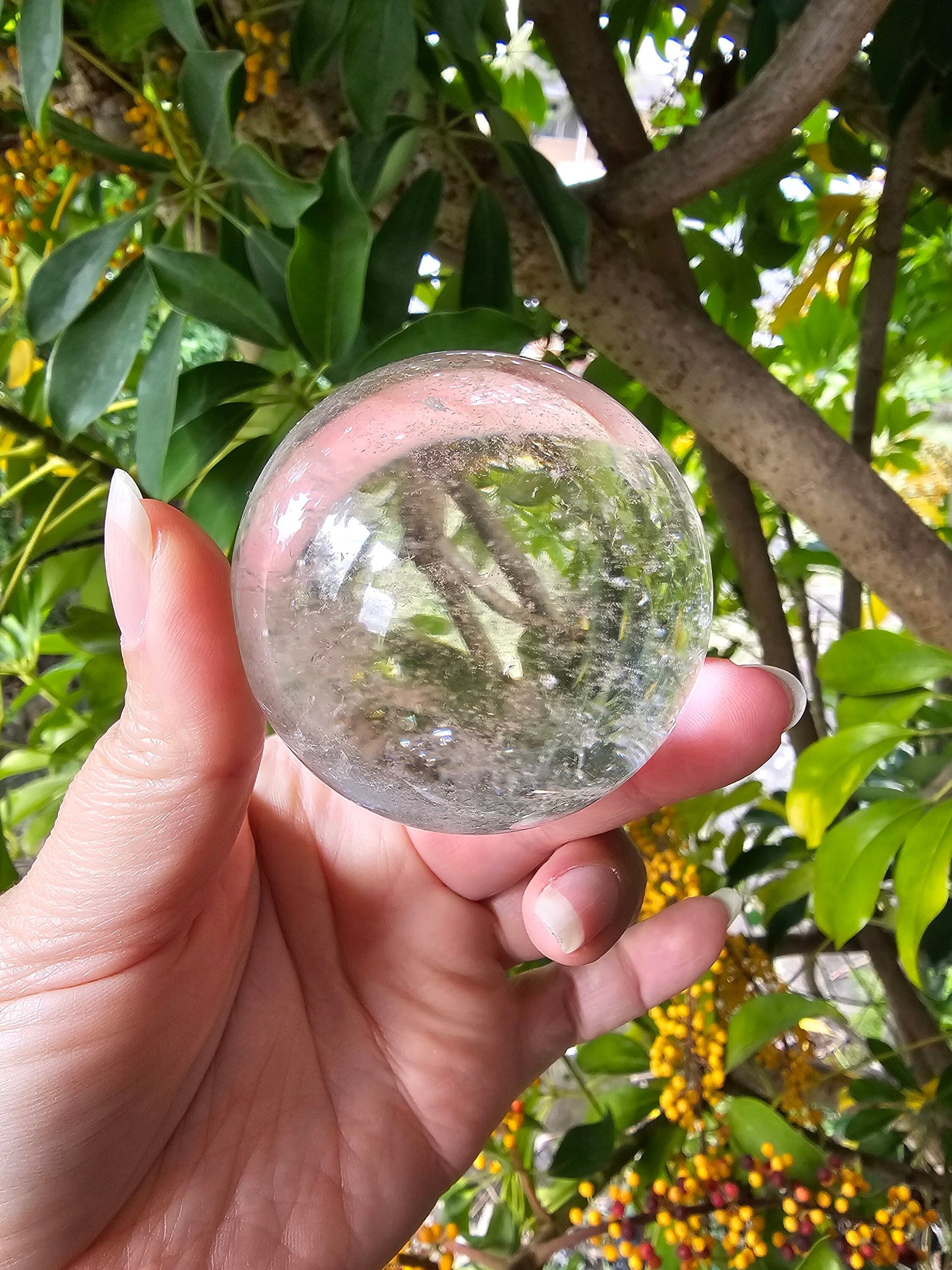 Lemurian Clear Quartz Sphere from Brazil 6cm / High quality