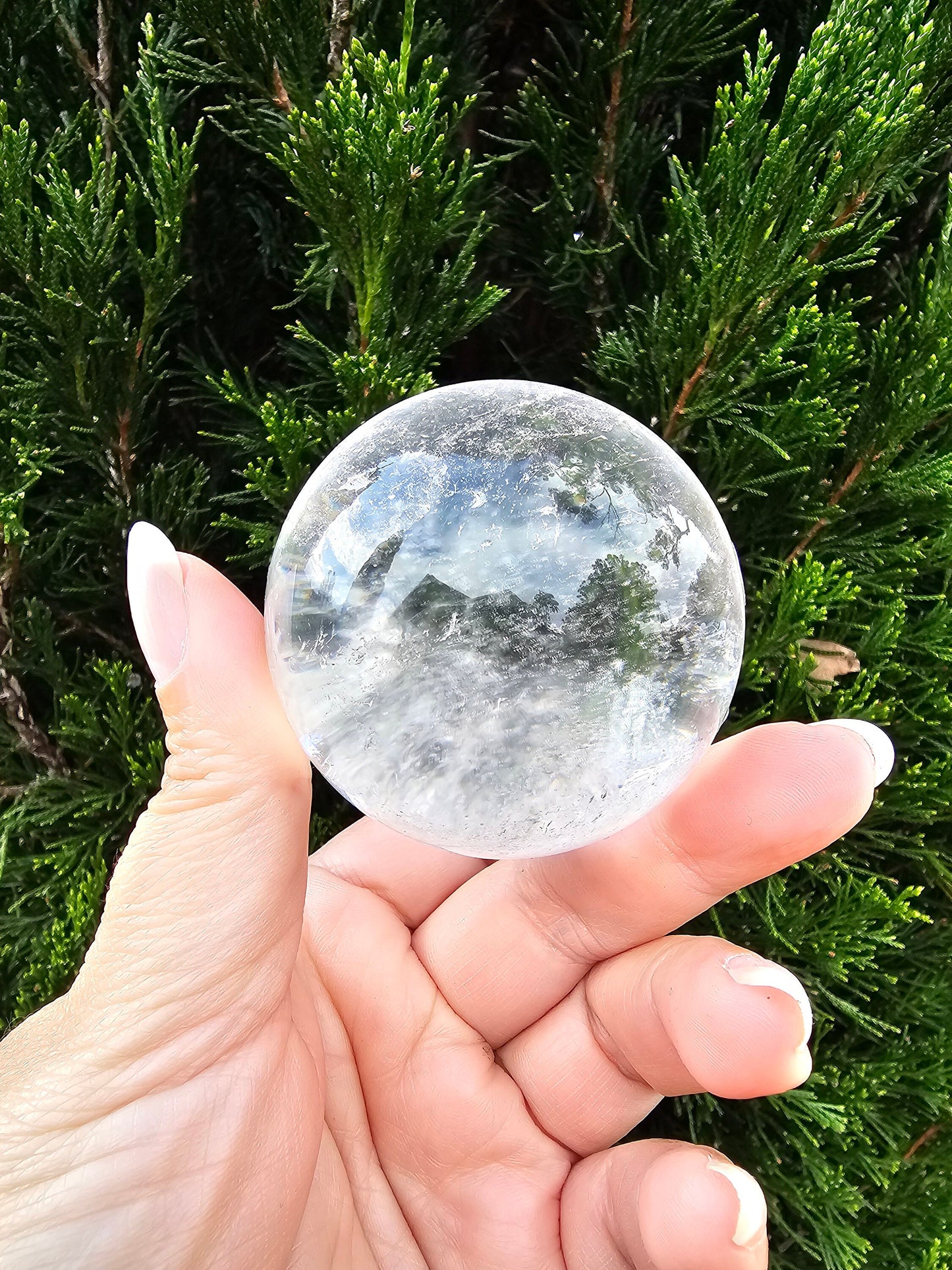 Lemurian Clear Quartz Sphere from Brazil 6cm / High quality