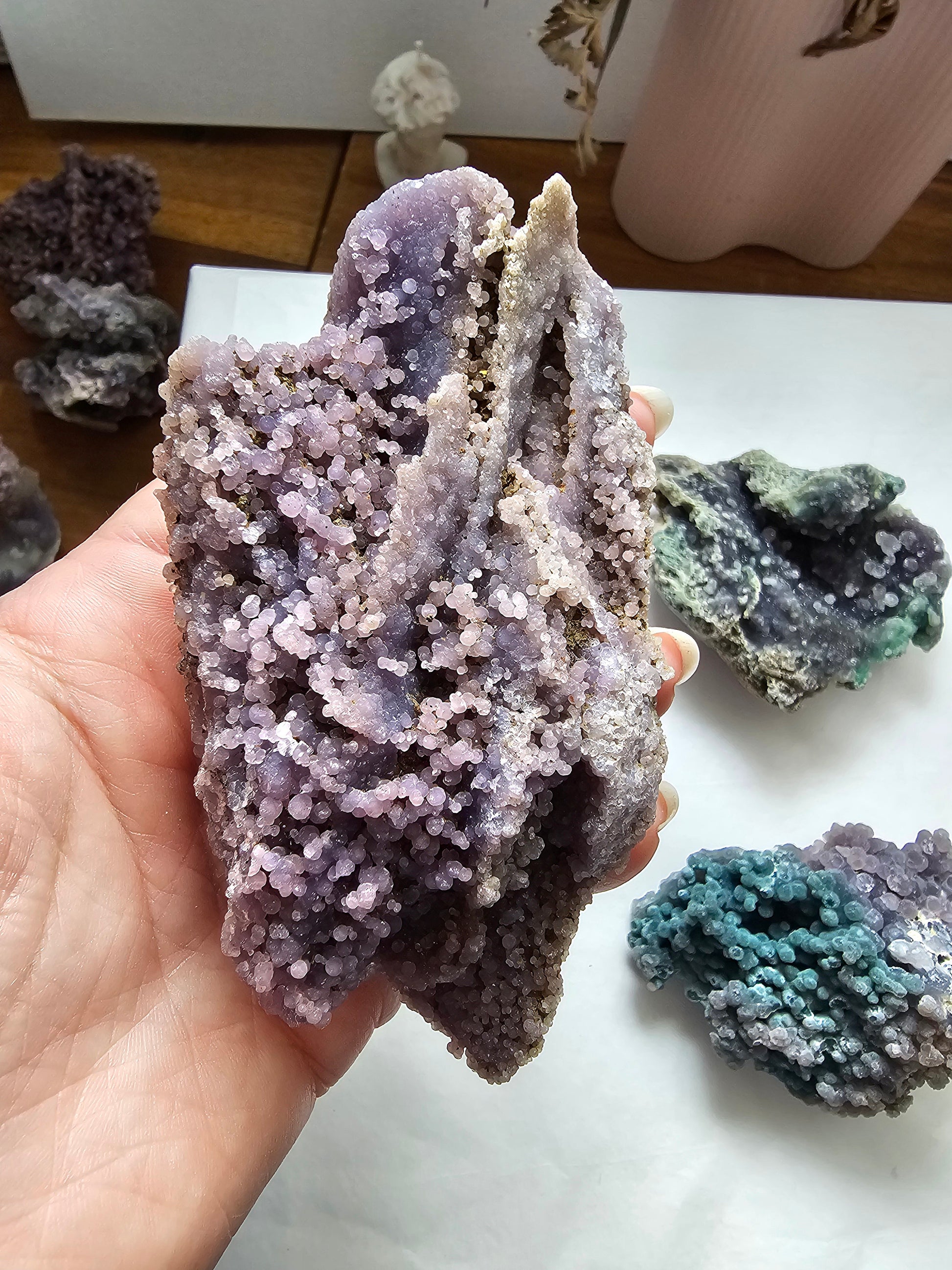 Grape Agate clusters - Sparkly - Large - Indonesia