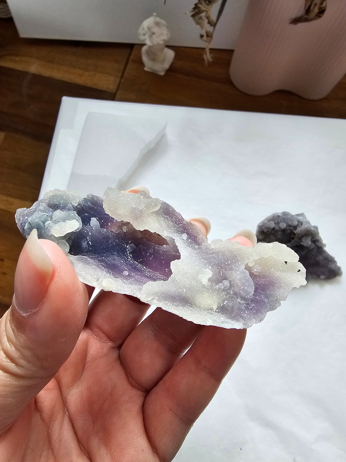 Grape Agate Slice - Sparkly - Indonesian