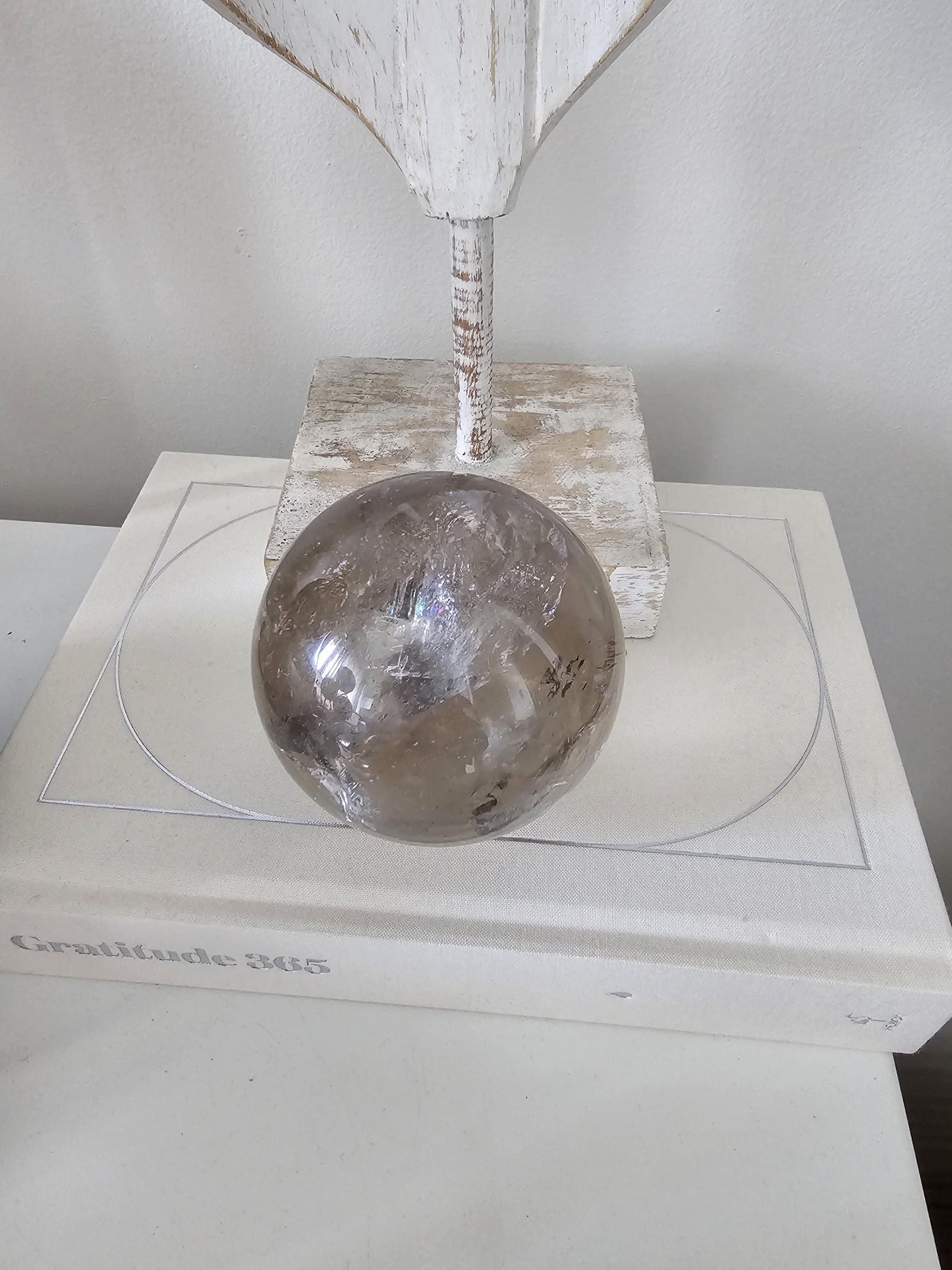 High quality smoky quartz sphere