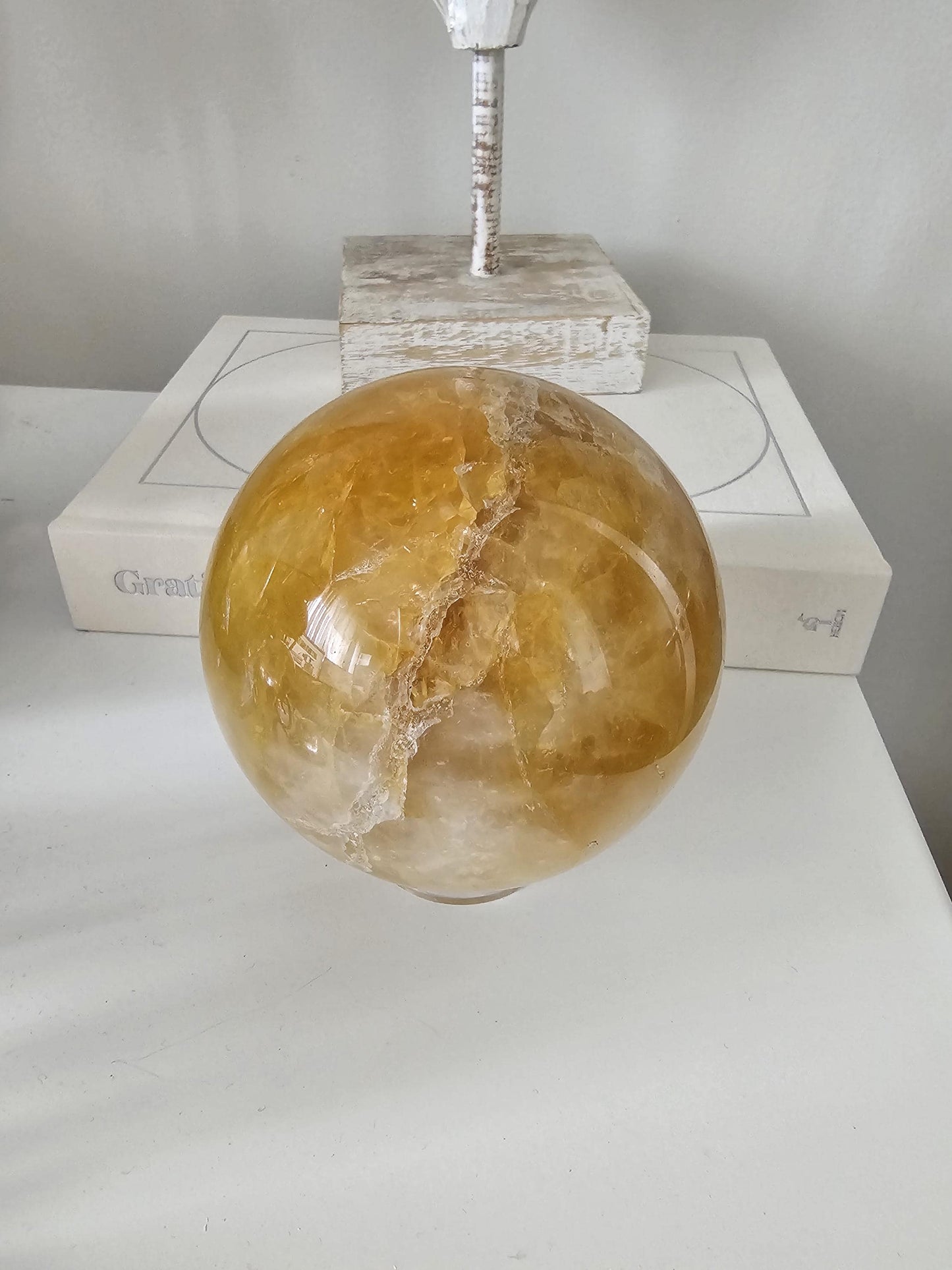 9cm Golden Healer Quartz Sphere / 1.2kg