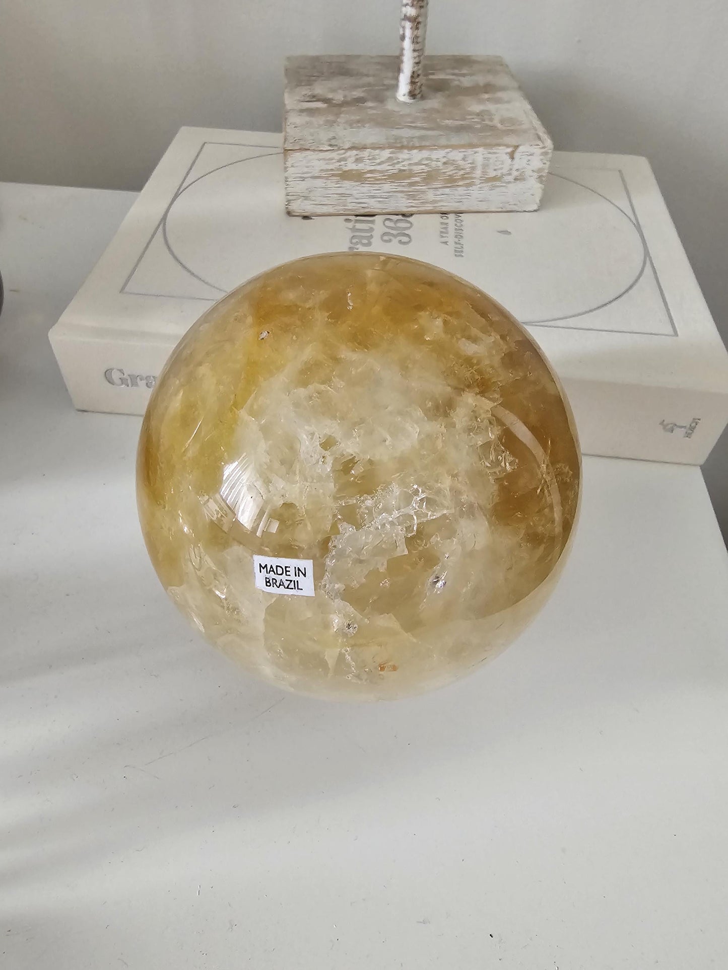 9cm Golden Healer Quartz Sphere / 1.2kg