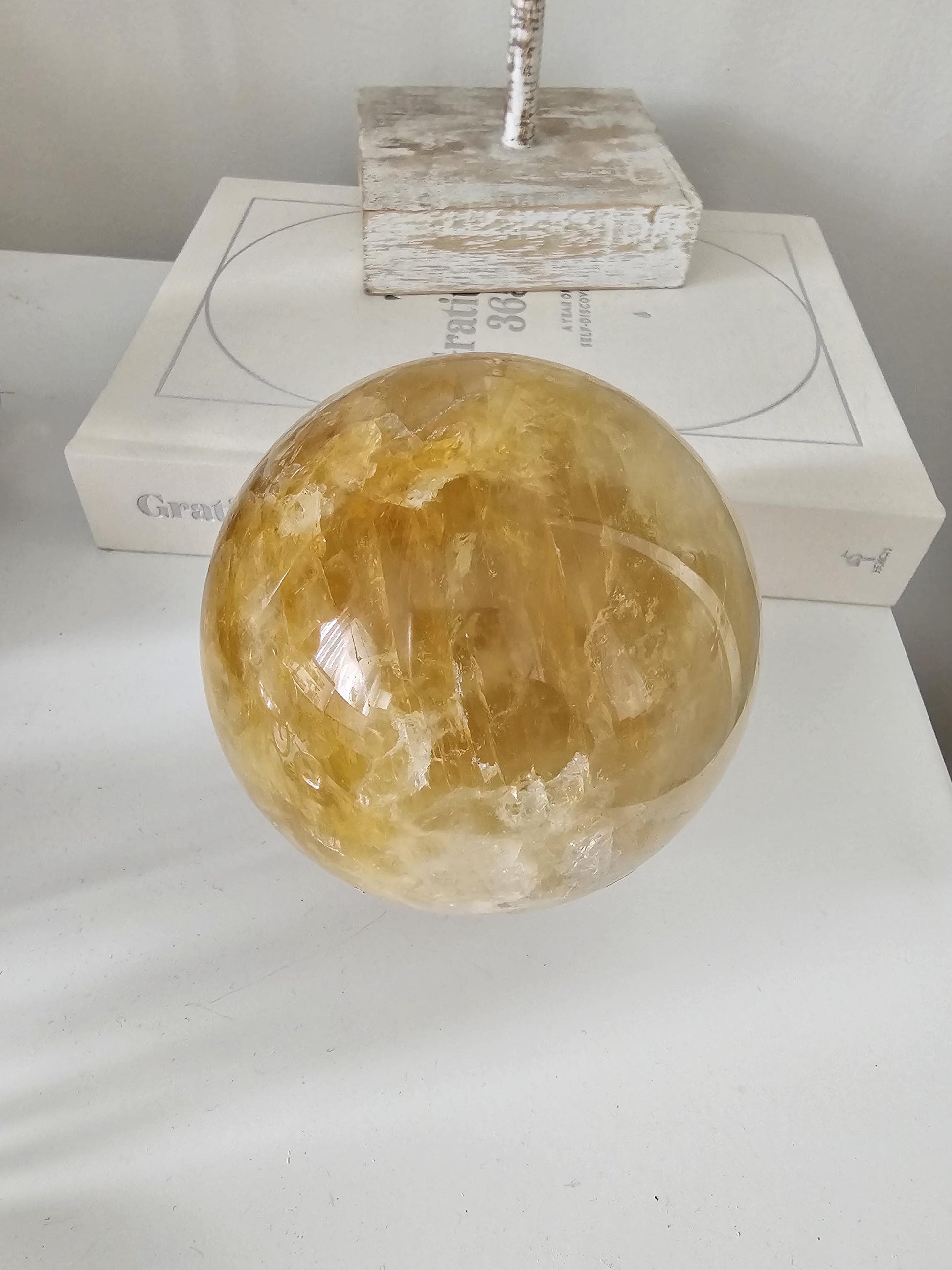 9cm Golden Healer Quartz Sphere / 1.2kg