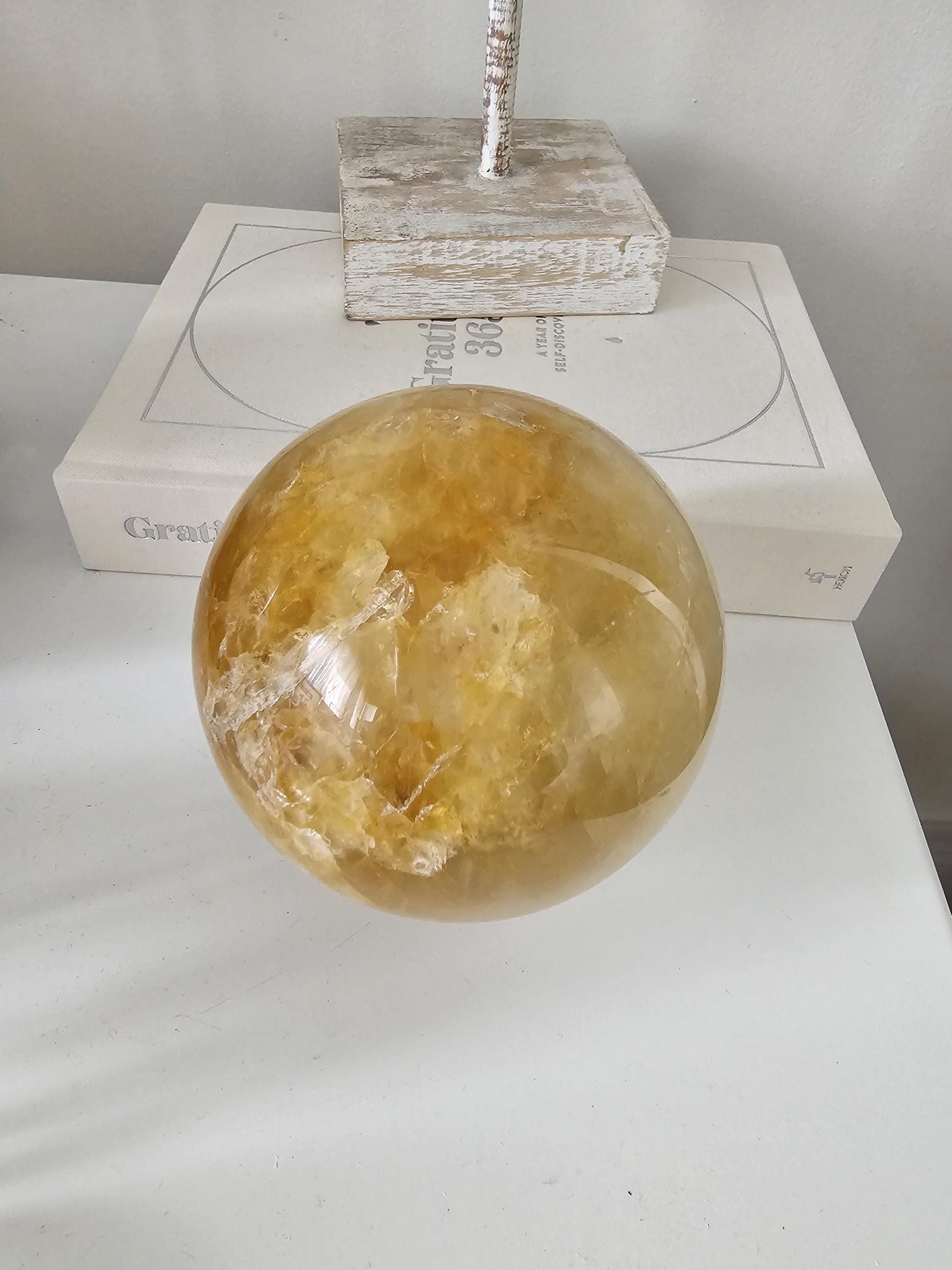 9cm Golden Healer Quartz Sphere / 1.2kg