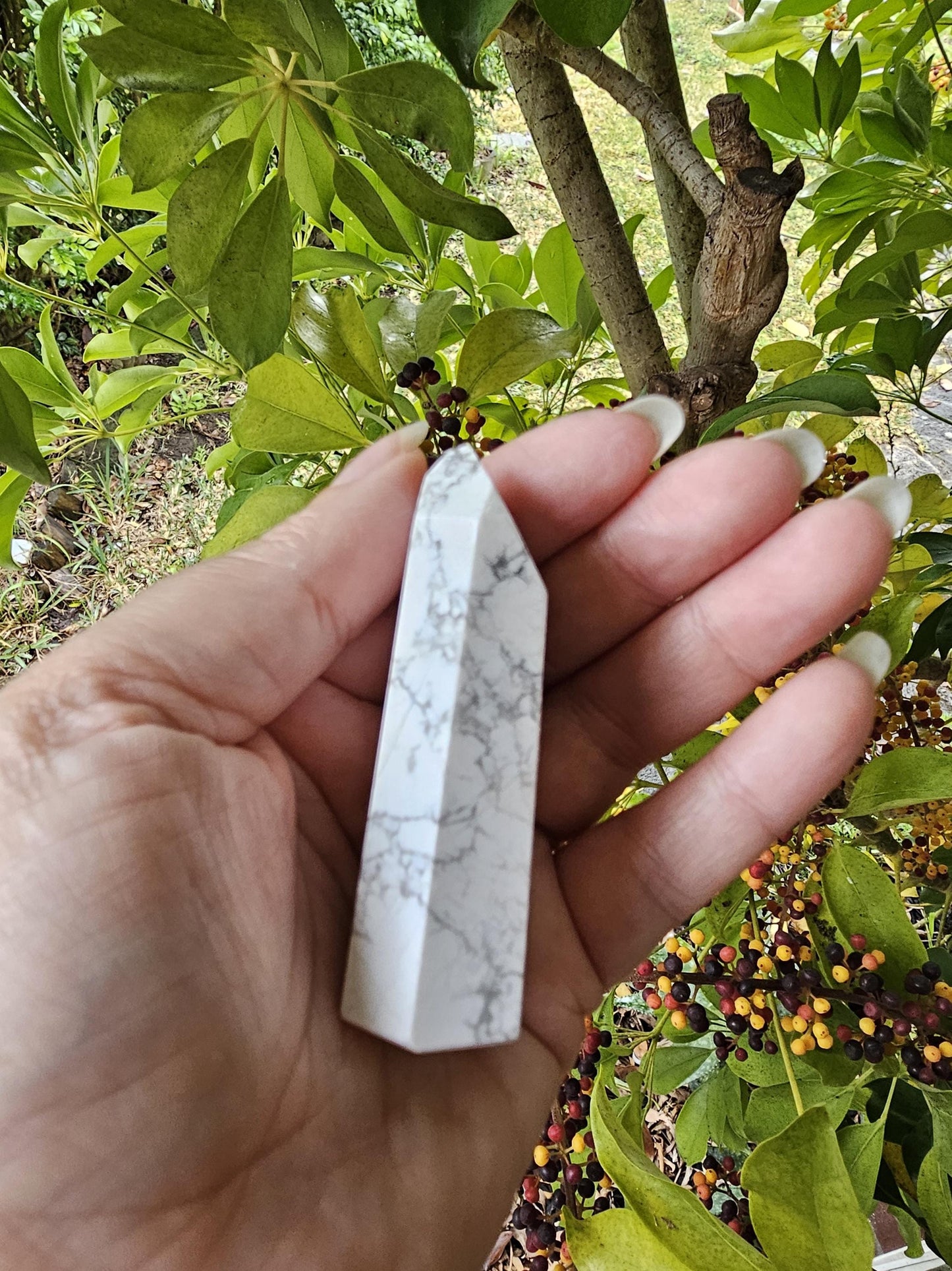 Unique Howlite tower / Crystal generator Brazil