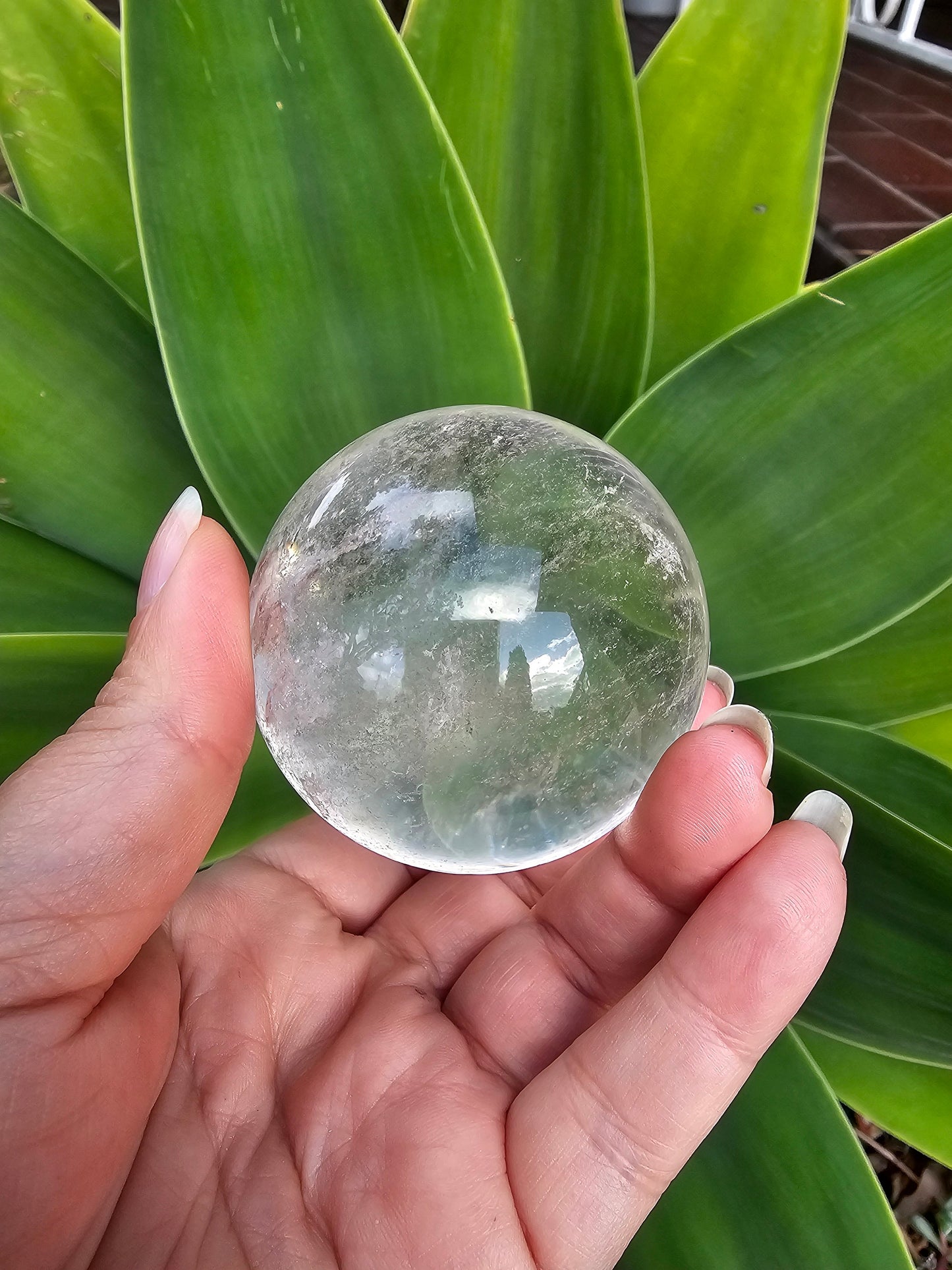 Lemurian Clear Quartz Sphere from Brazil 6cm / High quality