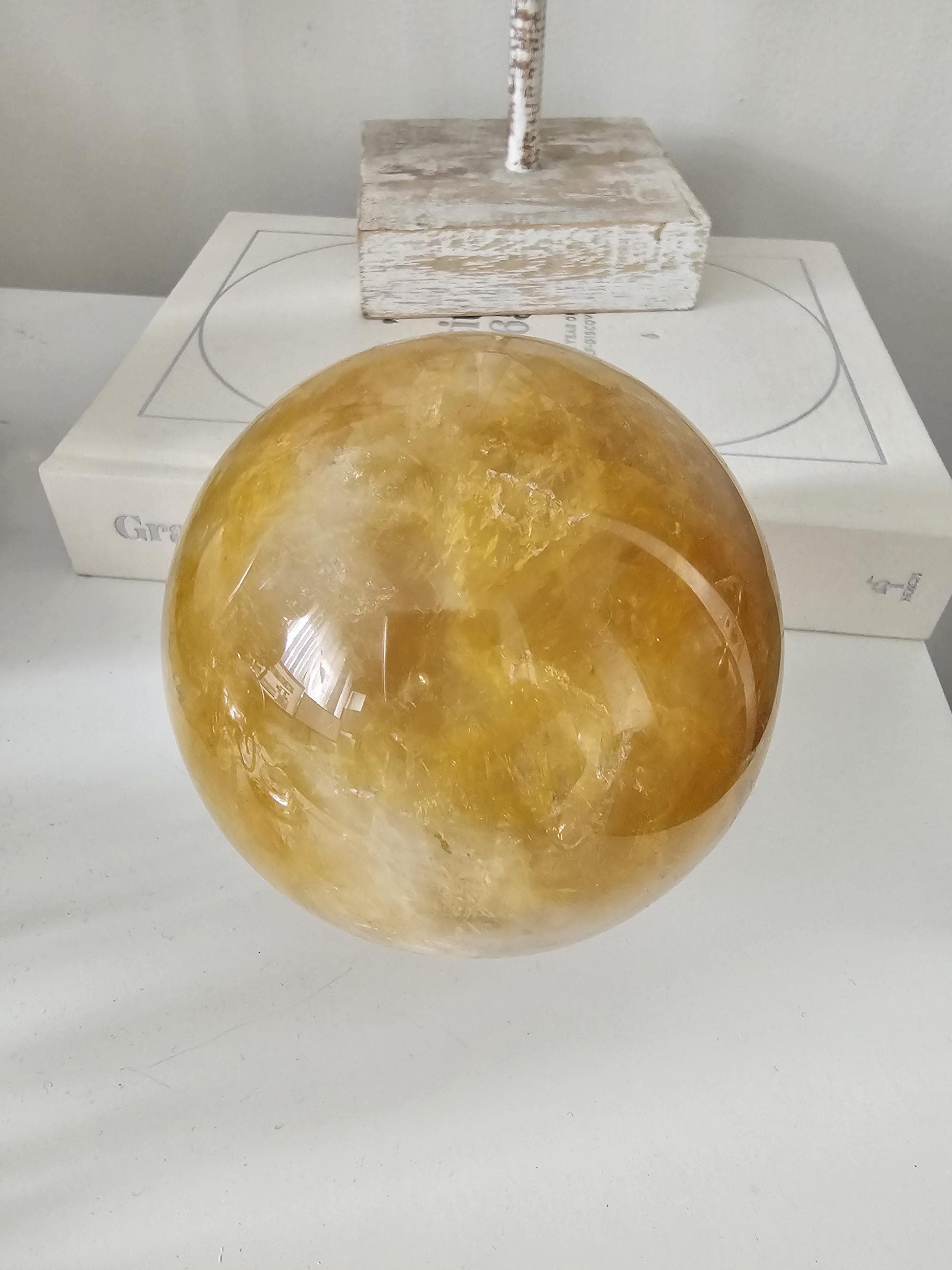 9cm Golden Healer Quartz Sphere / 1.2kg