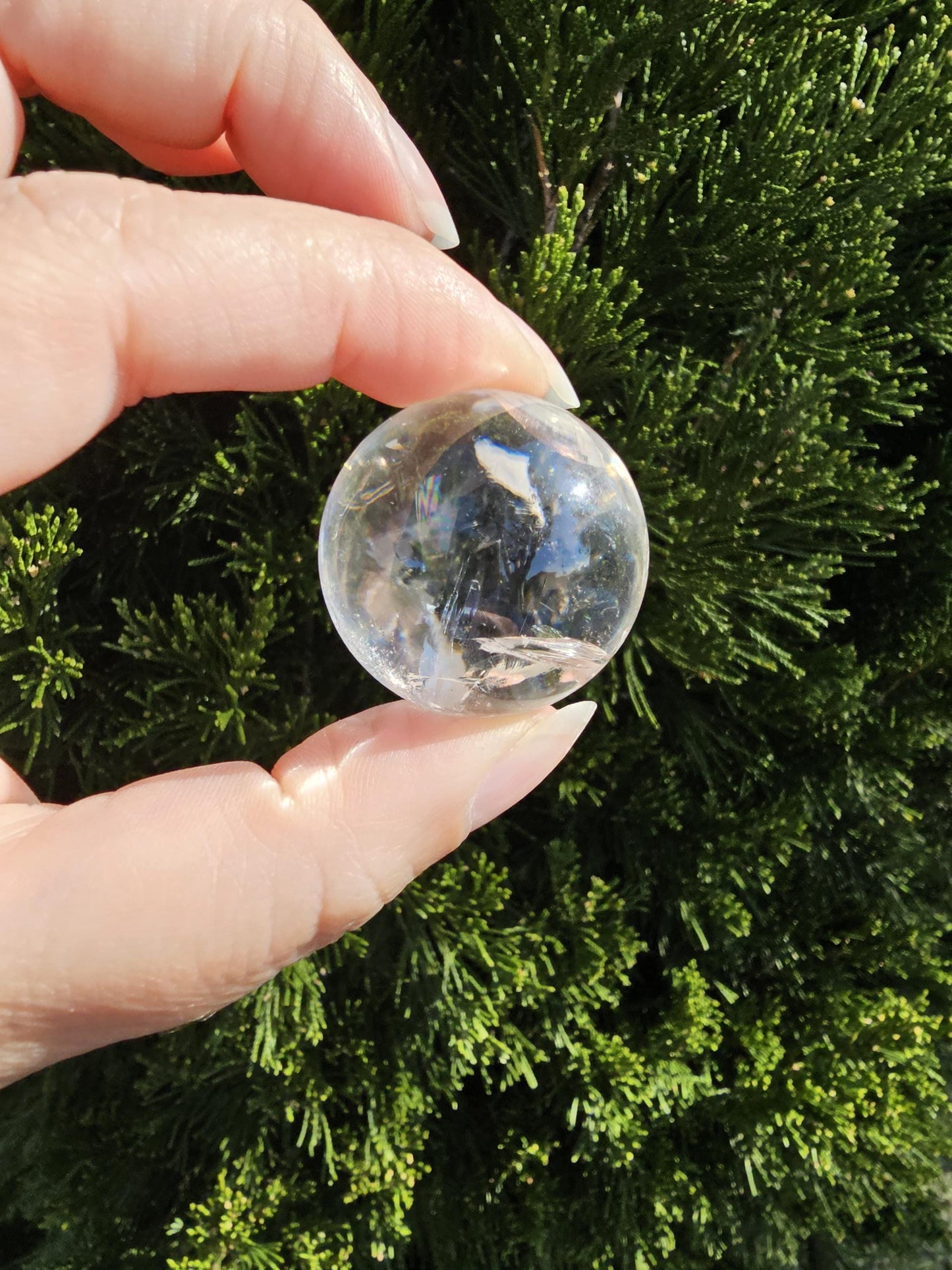 Lemurian Clear Quartz Sphere from Brazil 6cm / High quality