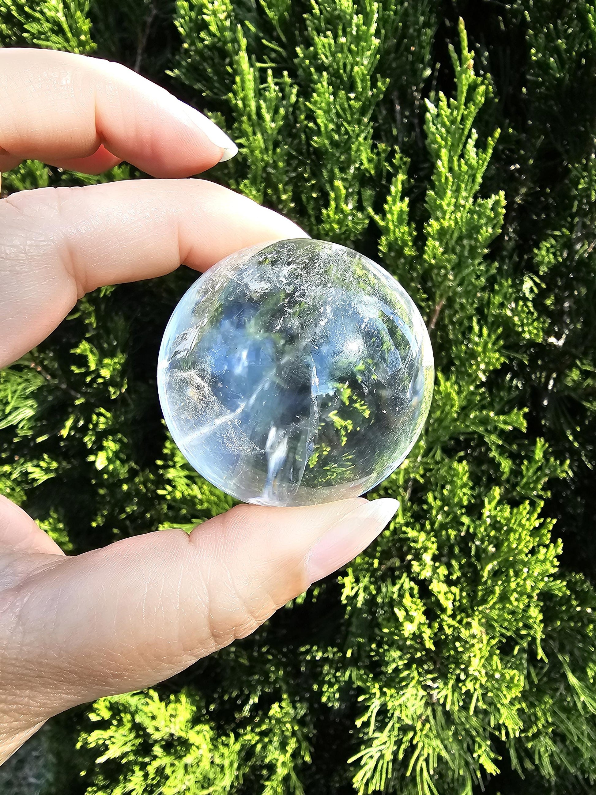 Lemurian Clear Quartz Sphere from Brazil 6cm / High quality