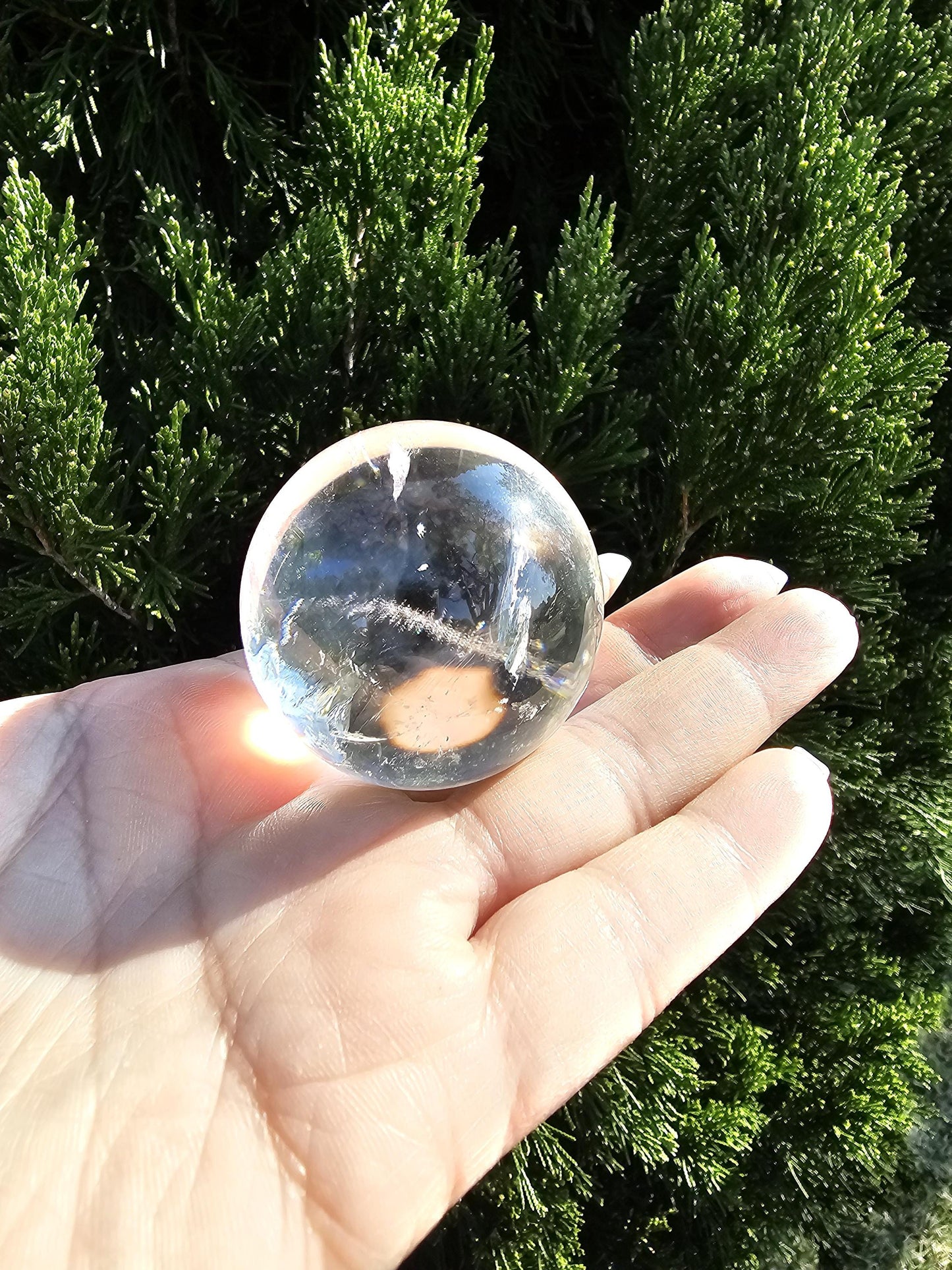 Lemurian Clear Quartz Sphere from Brazil 6cm / High quality