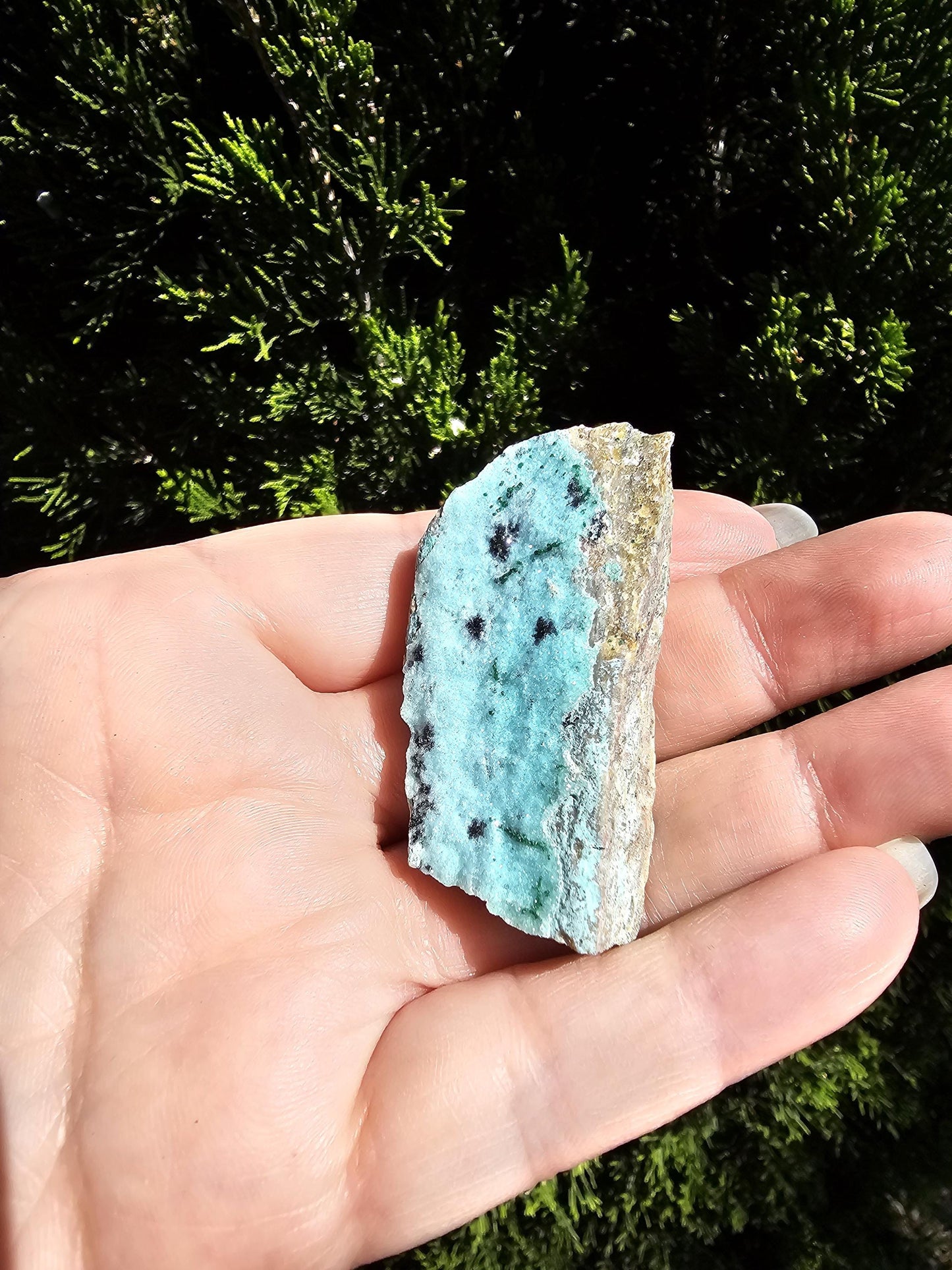 Druzy Chrysocolla with malachite from Congo