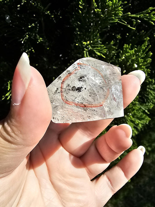 Enhydro Quartz - Rainbows / Hematite inclusions