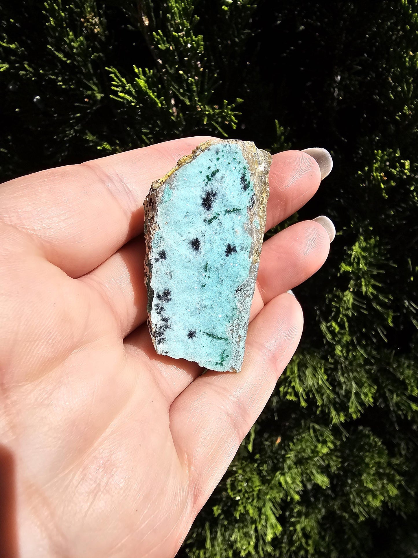 Druzy Chrysocolla with malachite from Congo