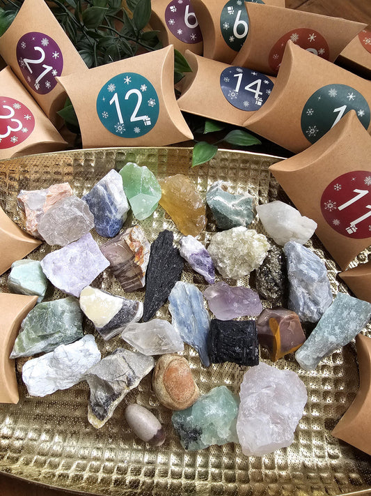 12 - 24 Raw Crystal Advent / Mystery box / Christmas Crystal Advent