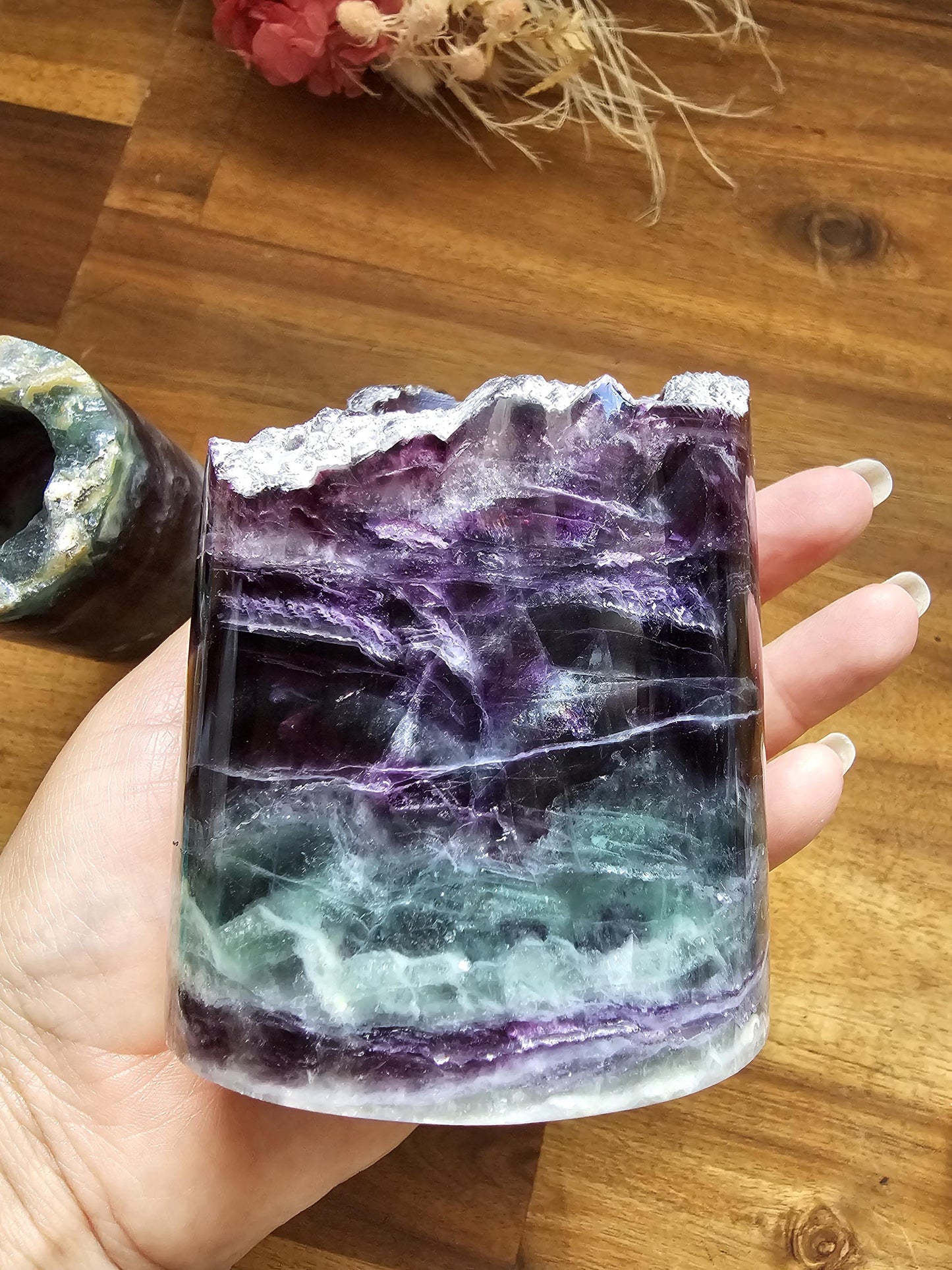 Rainbow Fluorite Lamps / Night light / bedside light