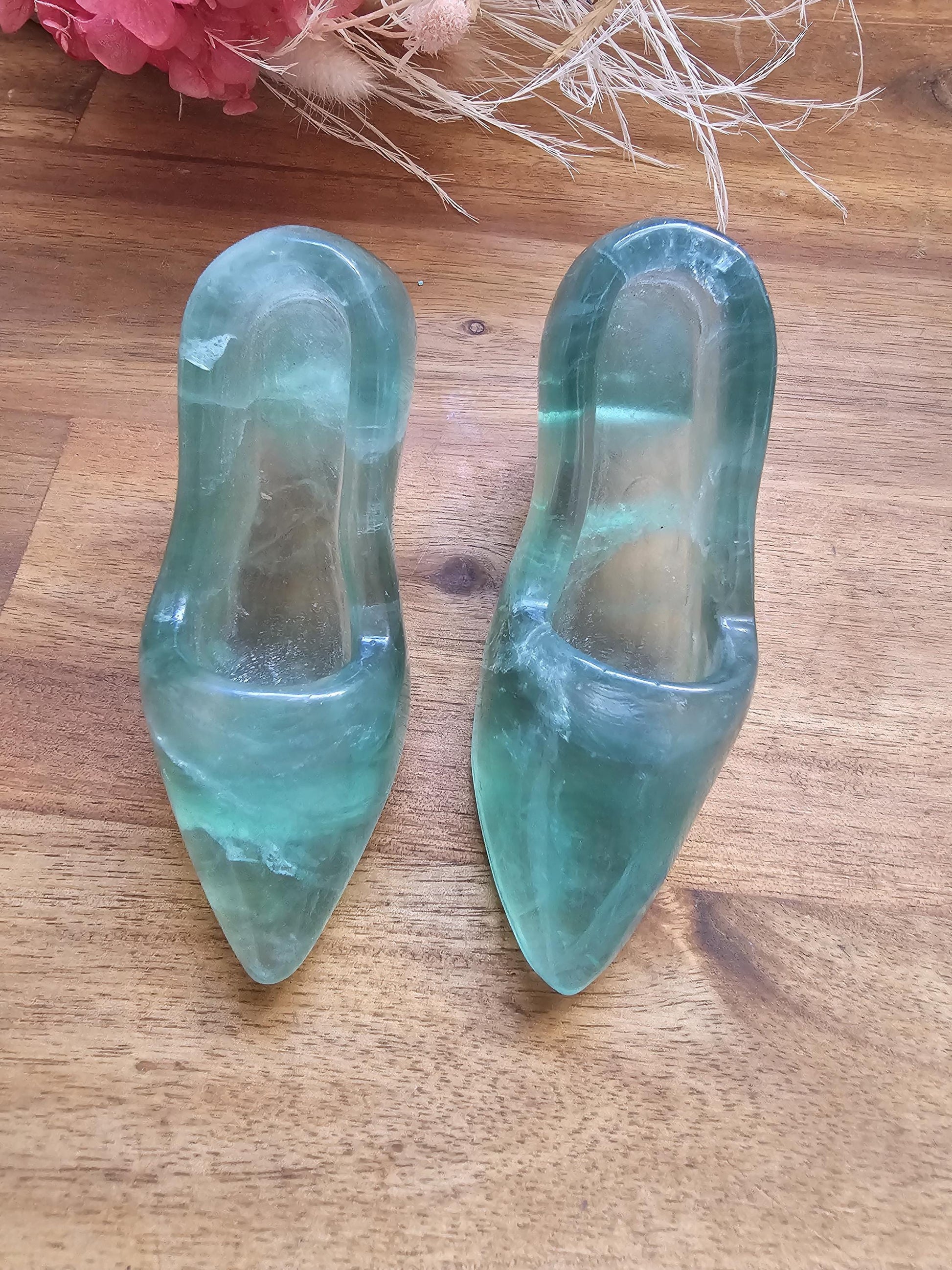 Green Fluorite heel / Cinderella slipper