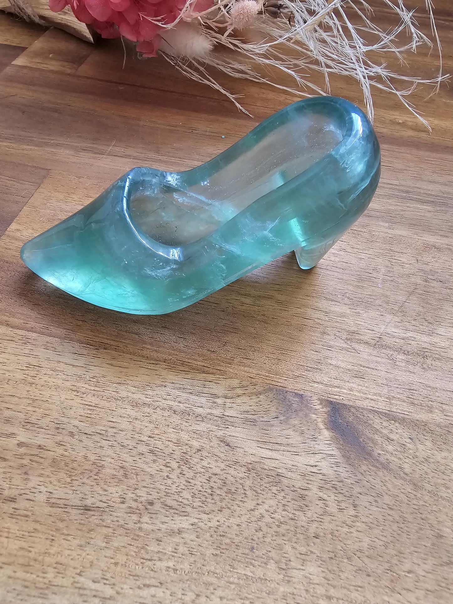 Green Fluorite heel / Cinderella slipper