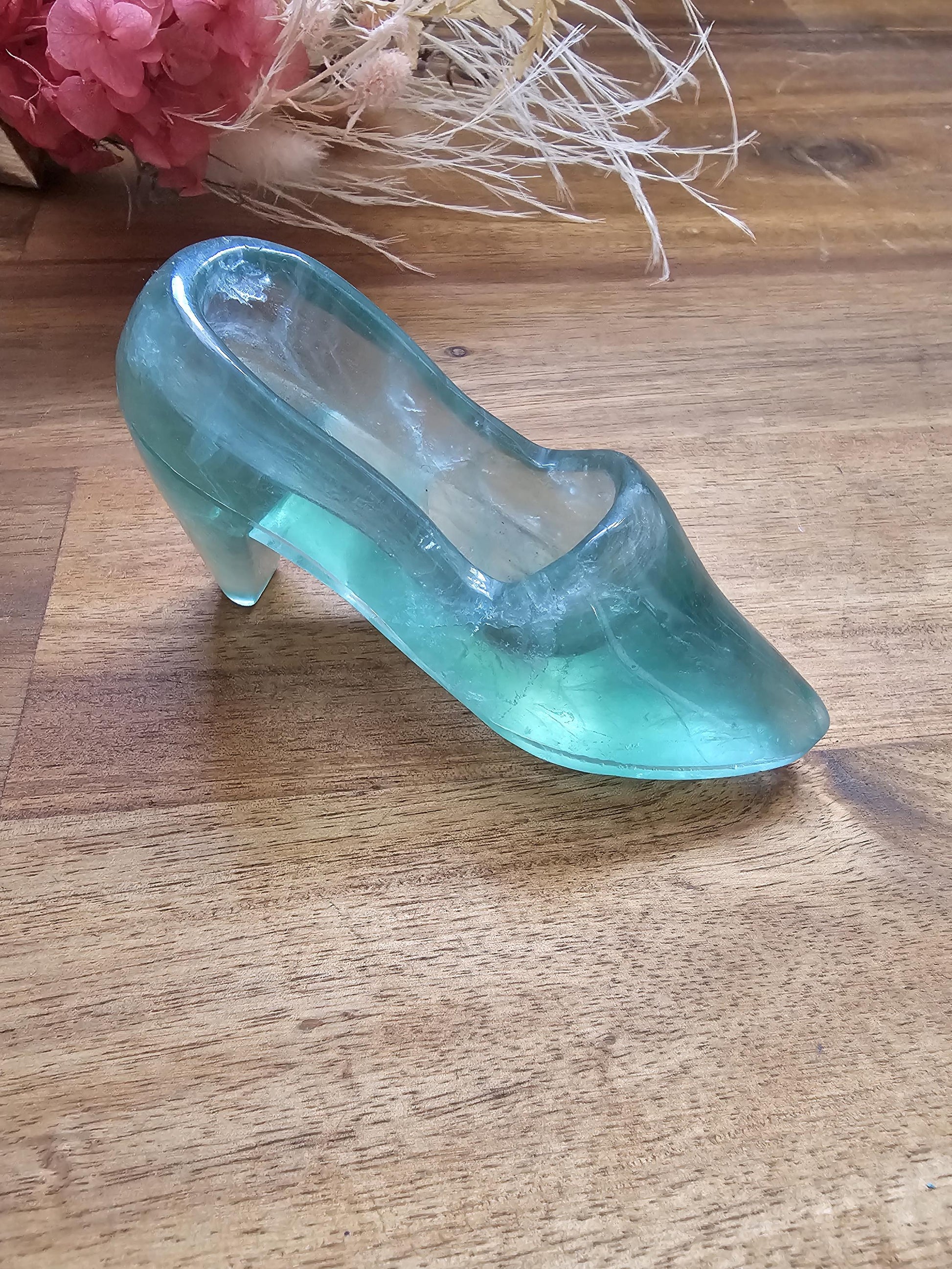 Green Fluorite heel / Cinderella slipper