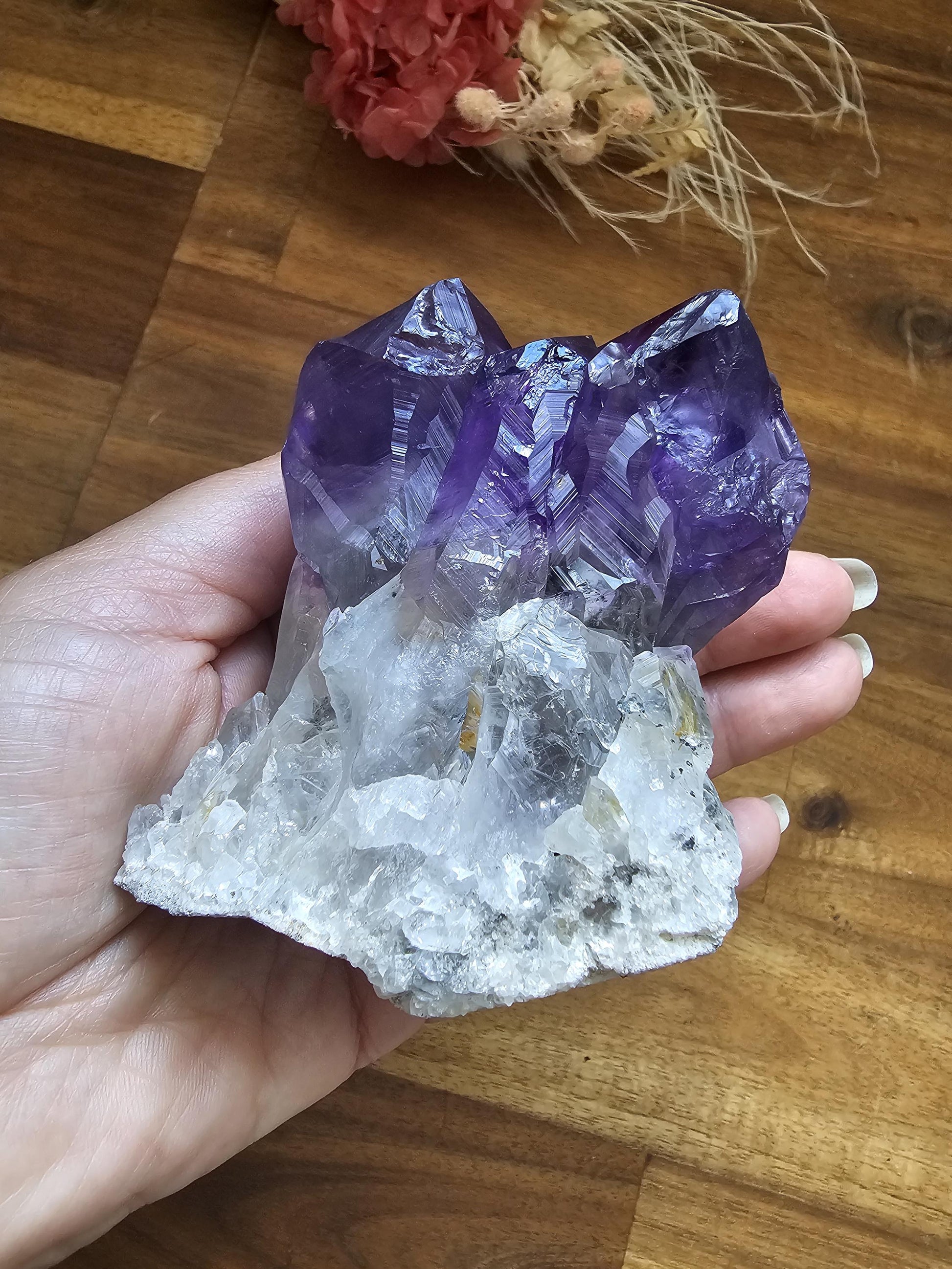 Amethyst triple point / cluster from Congo