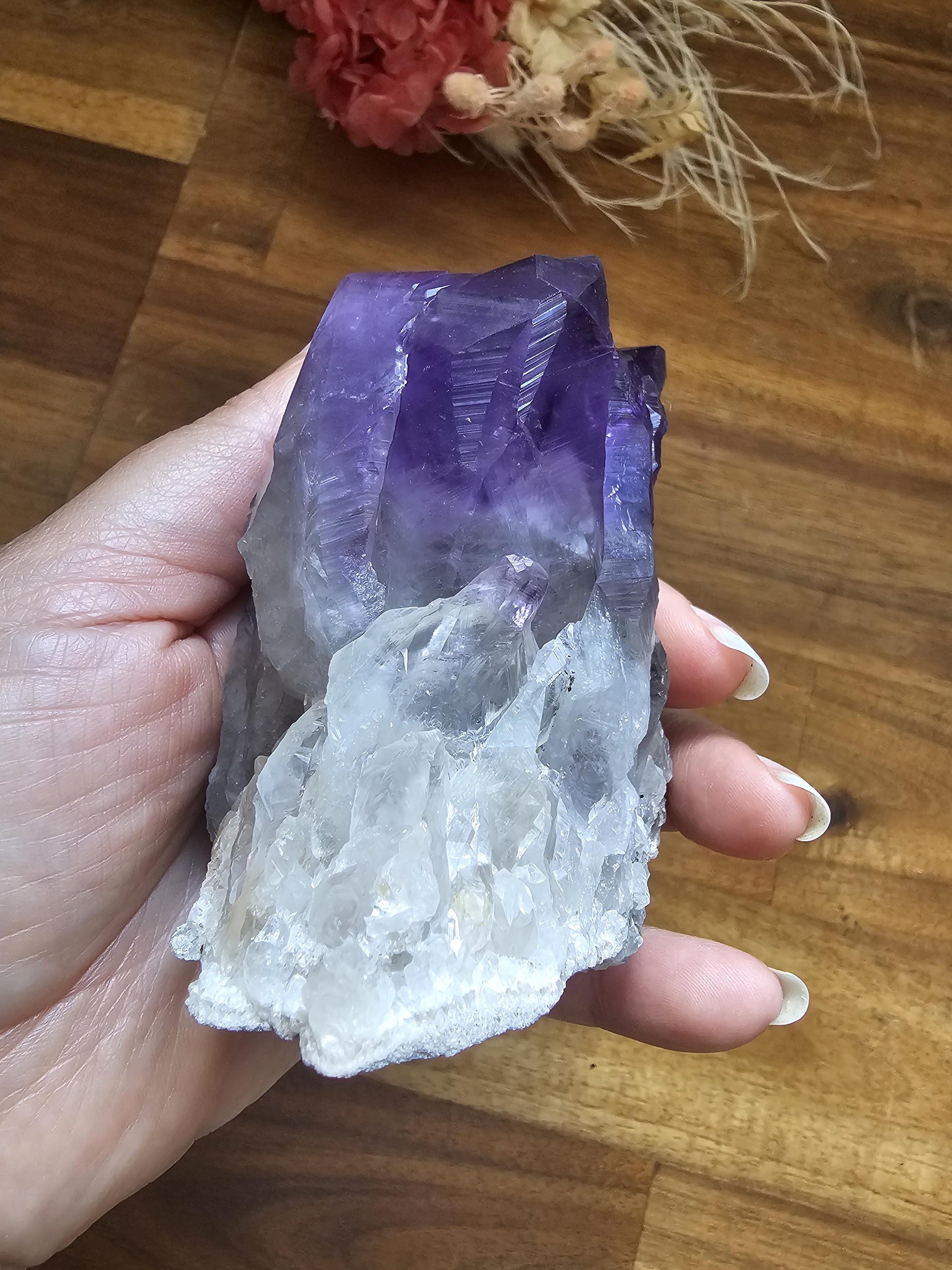 Amethyst triple point / cluster from Congo