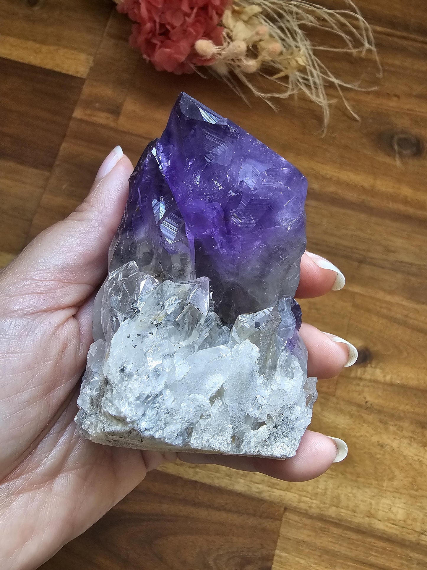 Amethyst triple point / cluster from Congo