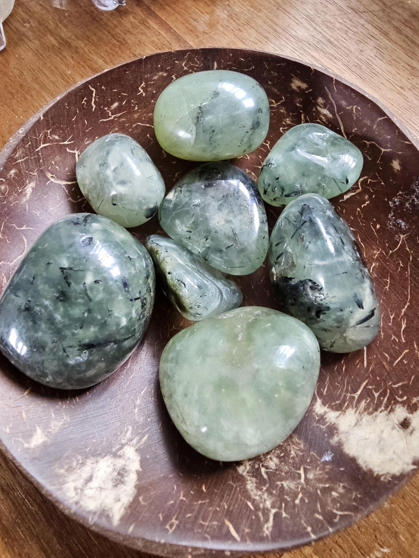 Prehnite with epidote tumble