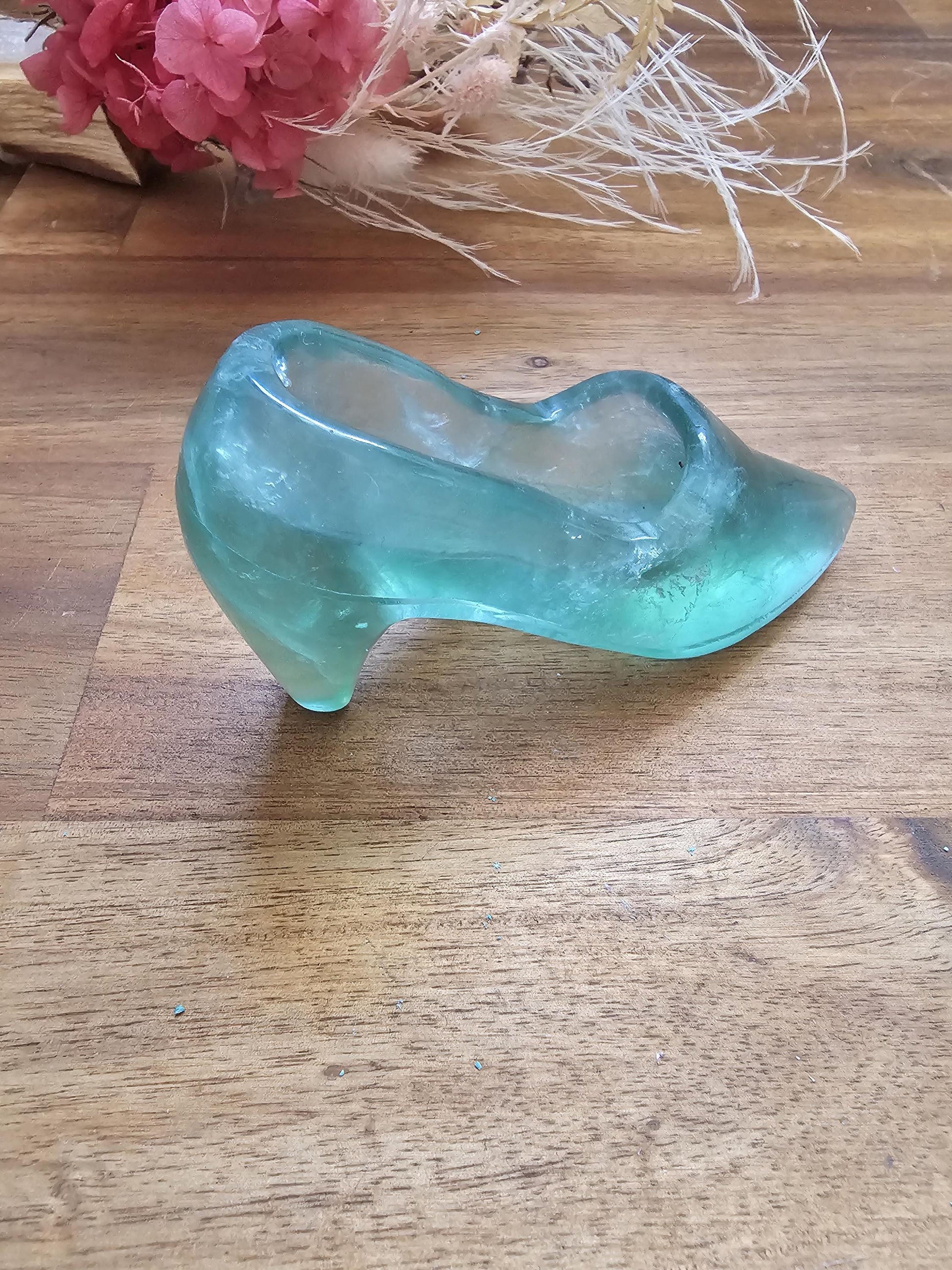 Green Fluorite heel / Cinderella slipper