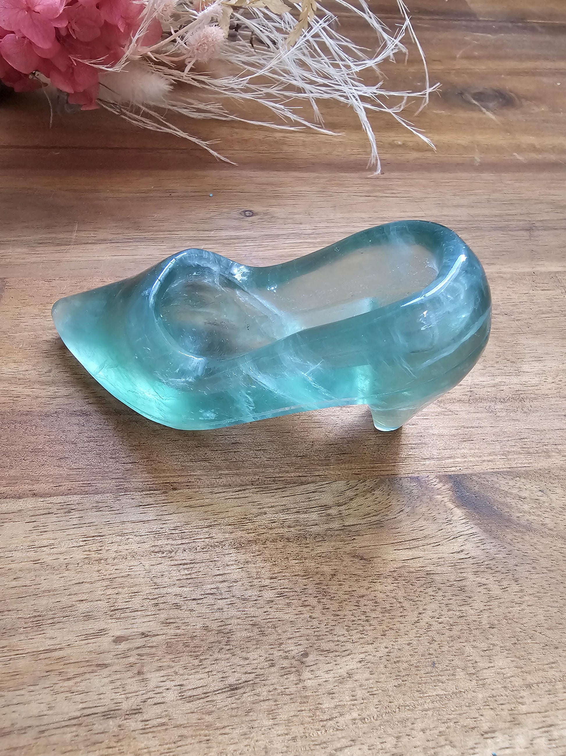 Green Fluorite heel / Cinderella slipper