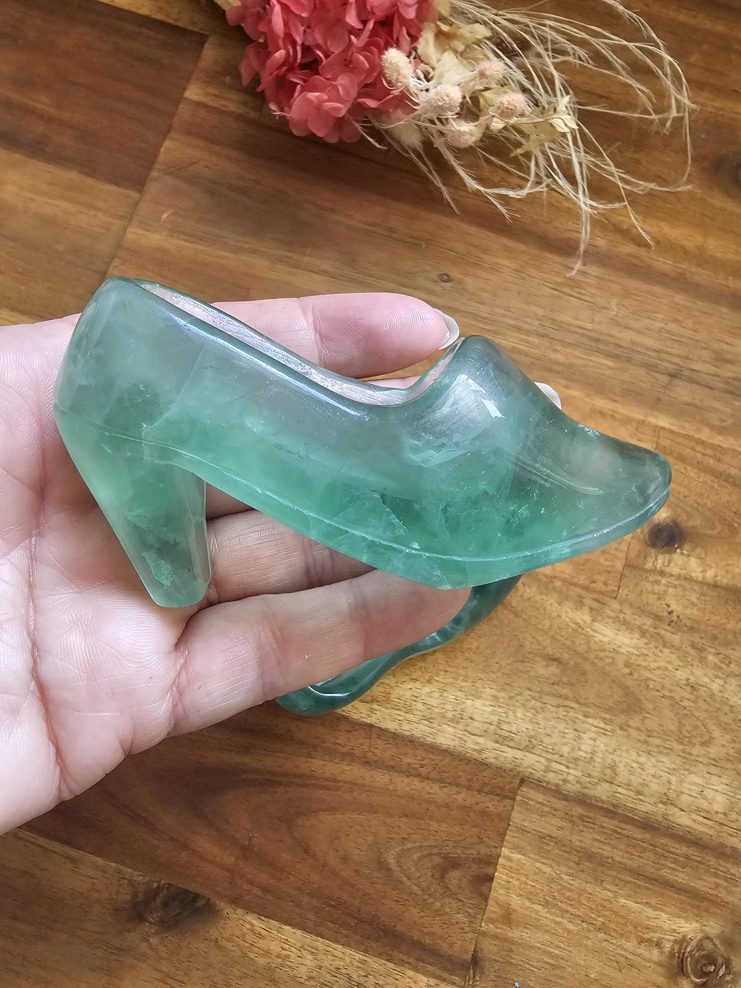 Green Fluorite heel / Cinderella slipper