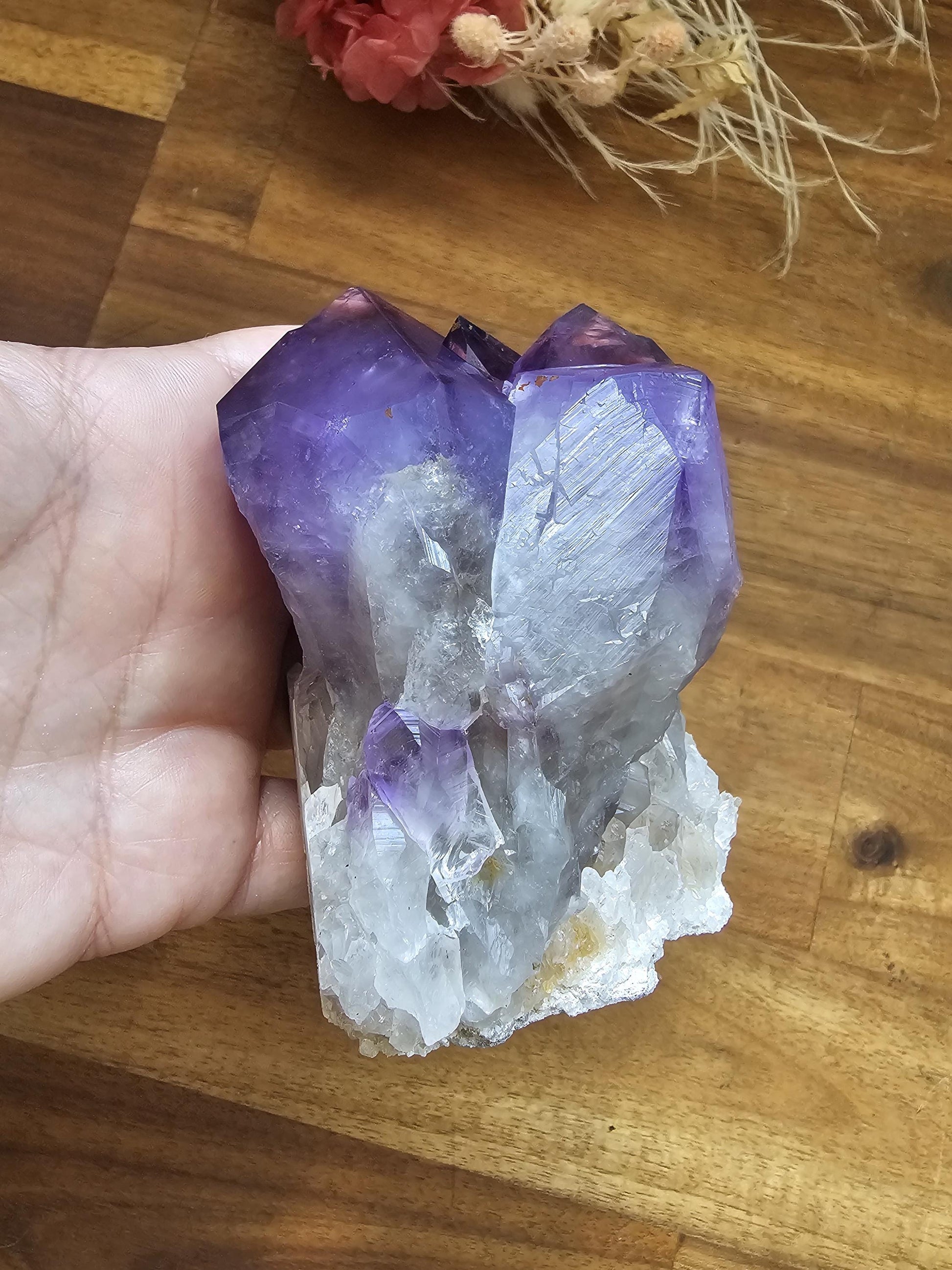 Amethyst triple point / cluster from Congo