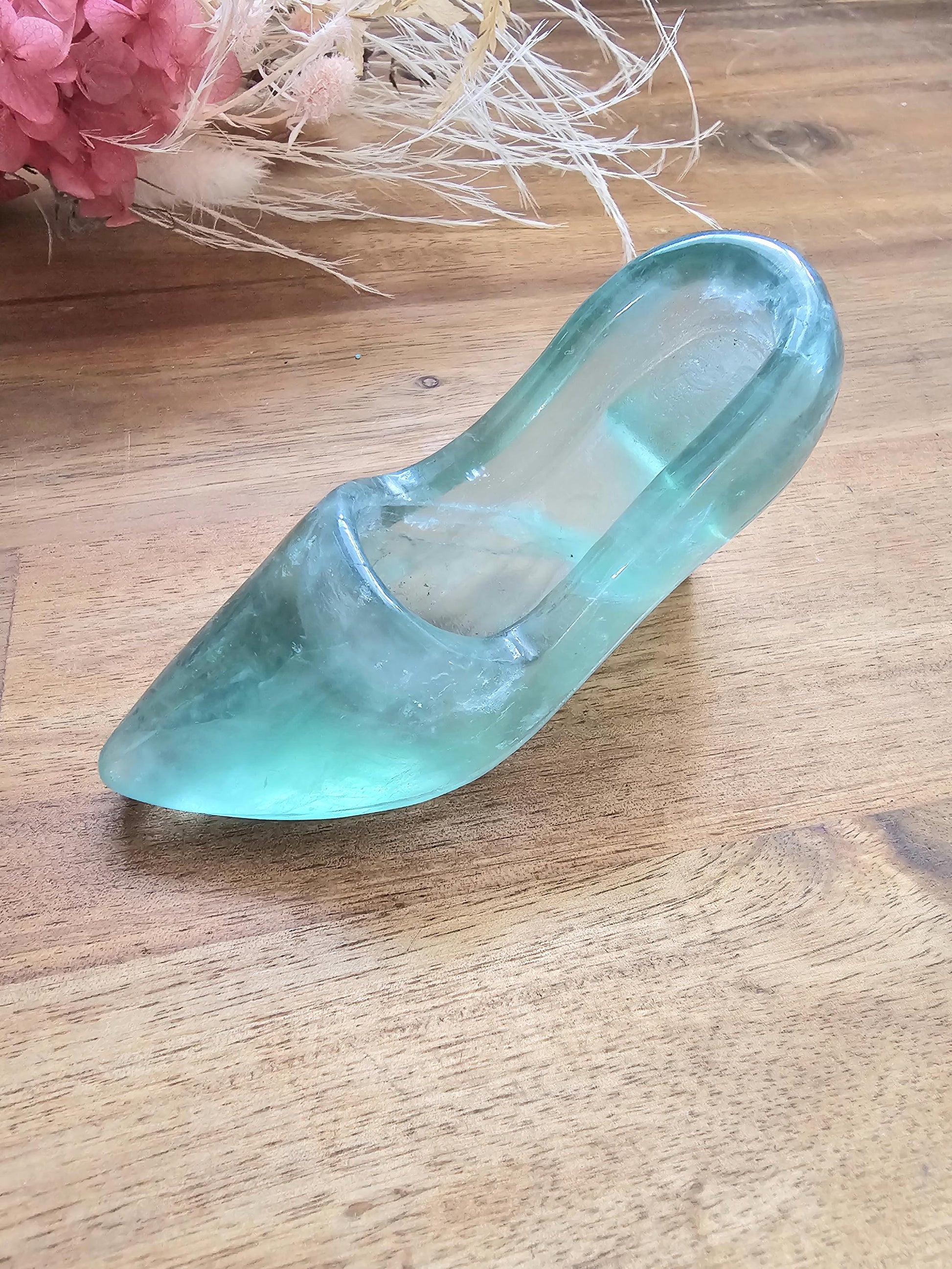 Green Fluorite heel / Cinderella slipper