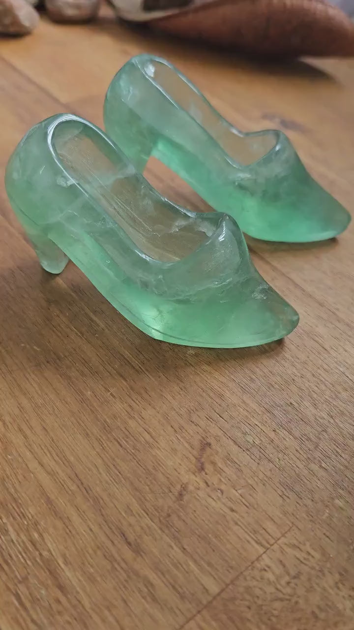 Green Fluorite heel / Cinderella slipper