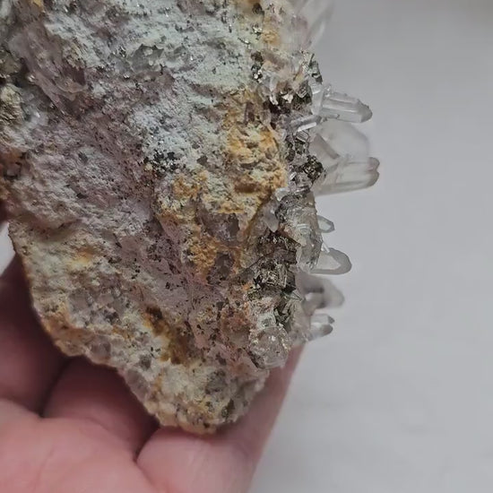 Quartz on Pyrite Cluster w/ phantoms - indonesian