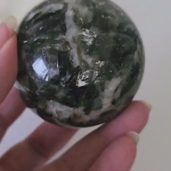 Green Kyanite w/ Mica Sphere 6cm