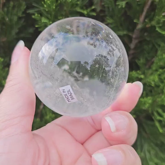 Lemurian Clear Quartz Sphere from Brazil 6cm / High quality