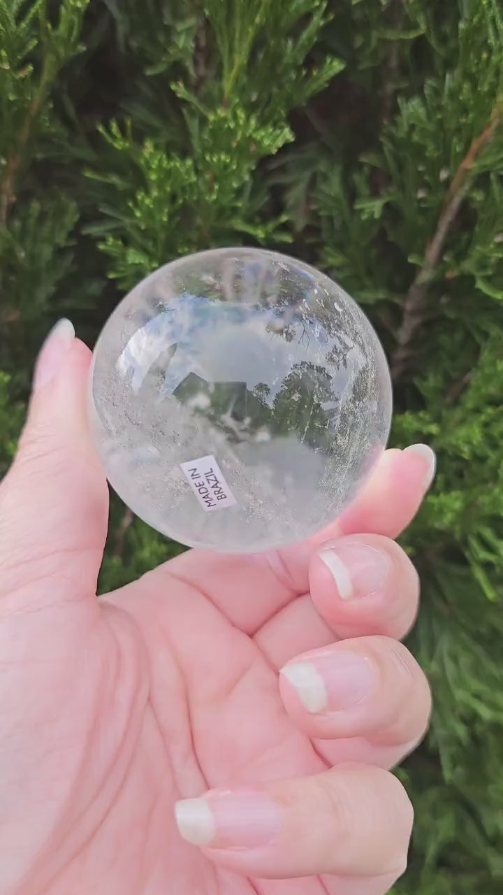 Lemurian Clear Quartz Sphere from Brazil 6cm / High quality