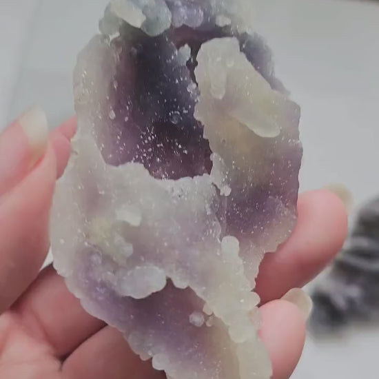 Grape Agate Slice - Sparkly - Indonesian