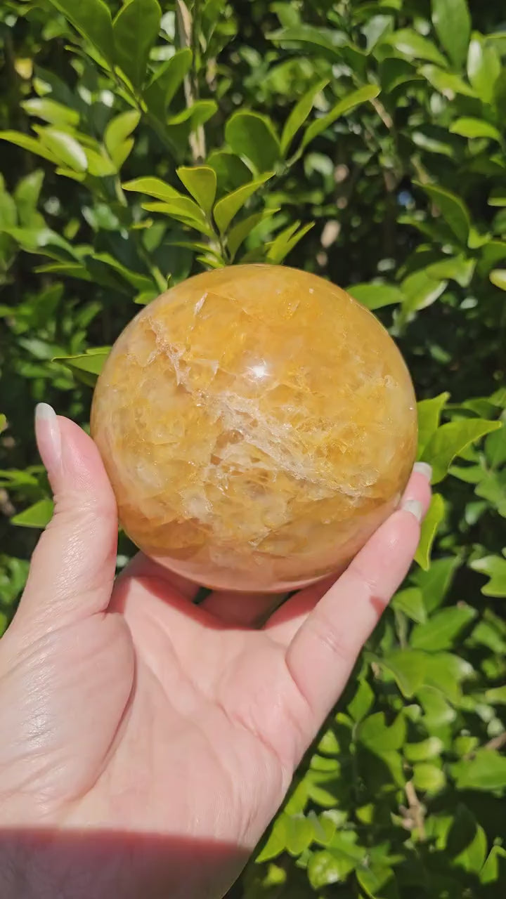 9cm Golden Healer Quartz Sphere / 1.2kg